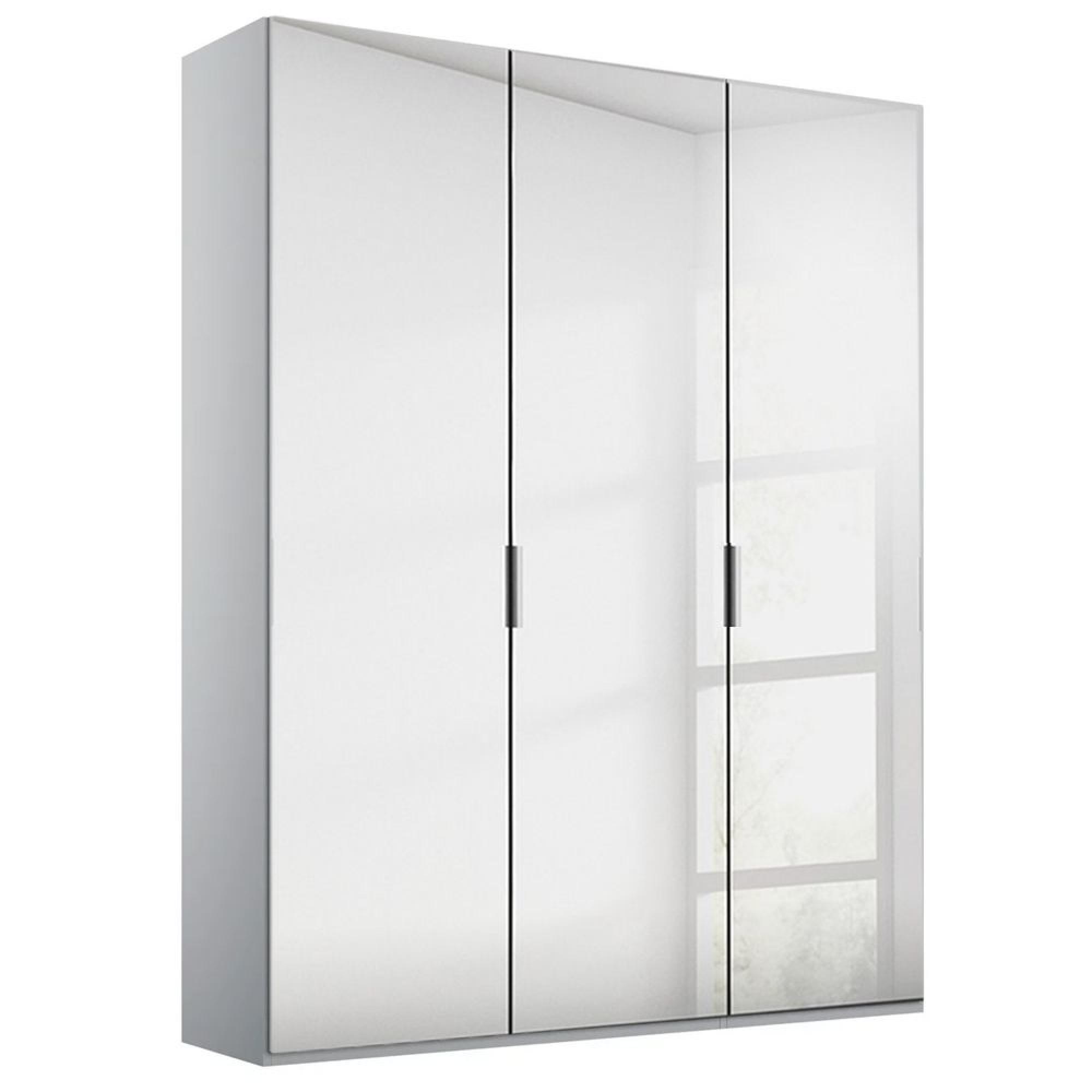 Rauch Miramar Type-5 151cm 3 Door Mirrored Wardrobe - Silk Grey