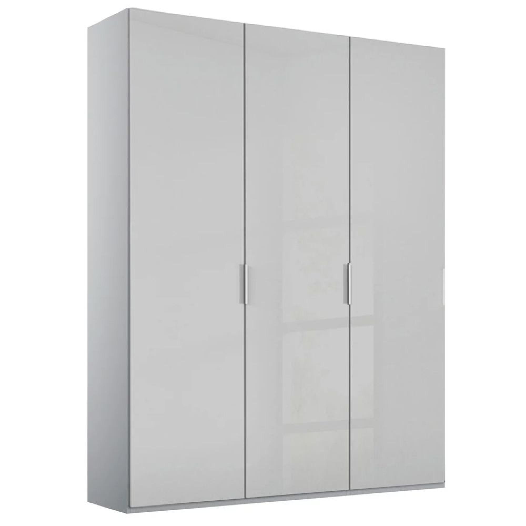 Rauch Miramar Type-5 151cm 3 Door Wardrobe - Silk Grey and Silk Grey Glass