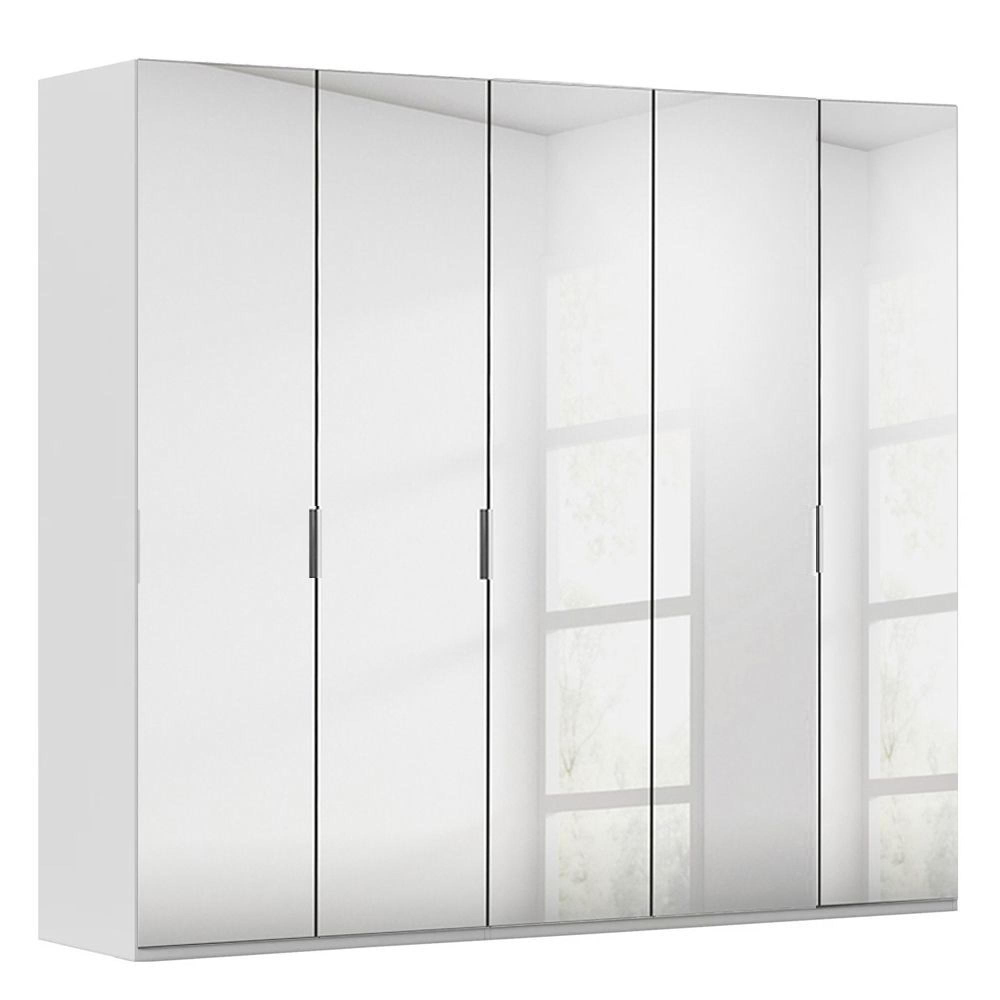 Rauch Miramar Type-5 251cm 5 Door Mirrored Wardrobe - Silk Grey