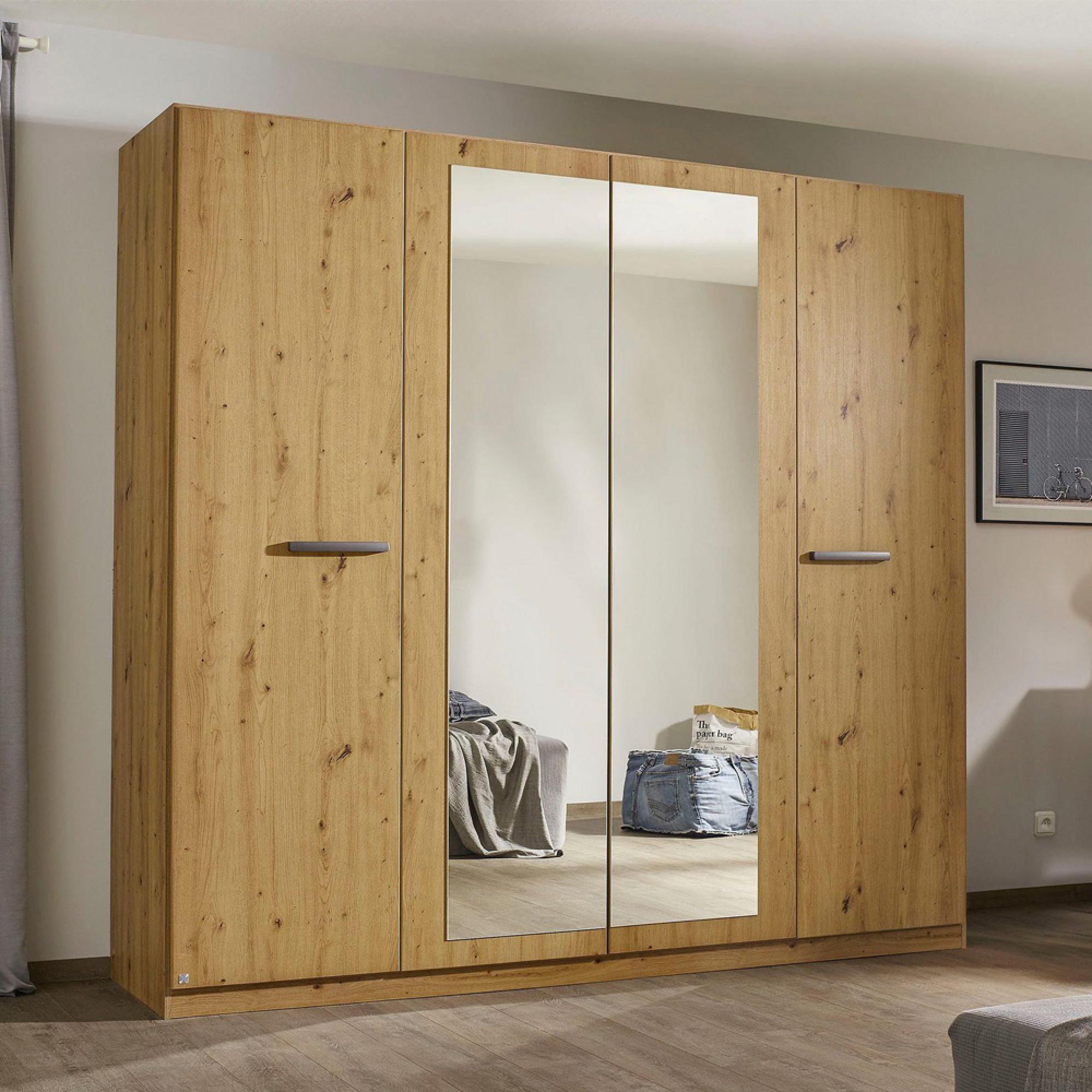 Rauch Modi 226cm 4 Door Wardrobe with Mirror - Artisan Oak
