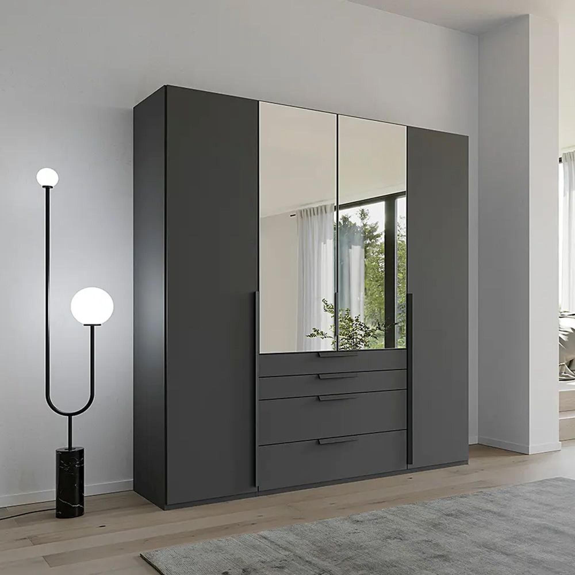 Purisma Wardrobe - 201cm - 4 Door - Combi - Graphite