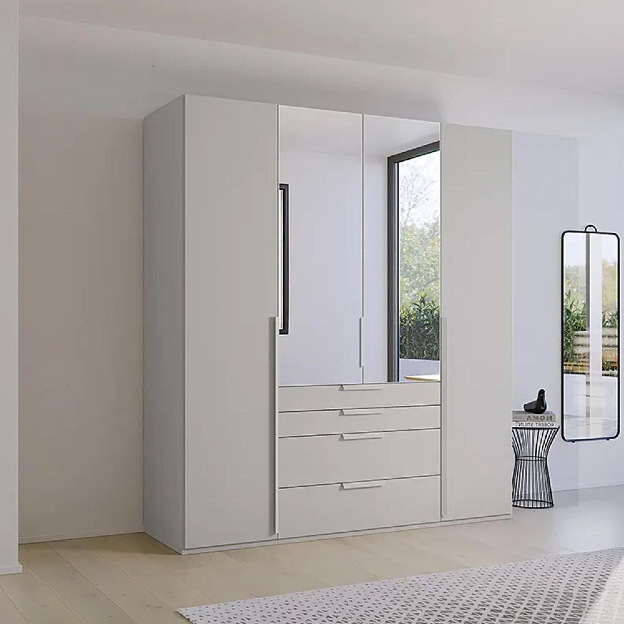 Purisma Wardrobe - 201cm - 4 Door - Combi - Silk Grey