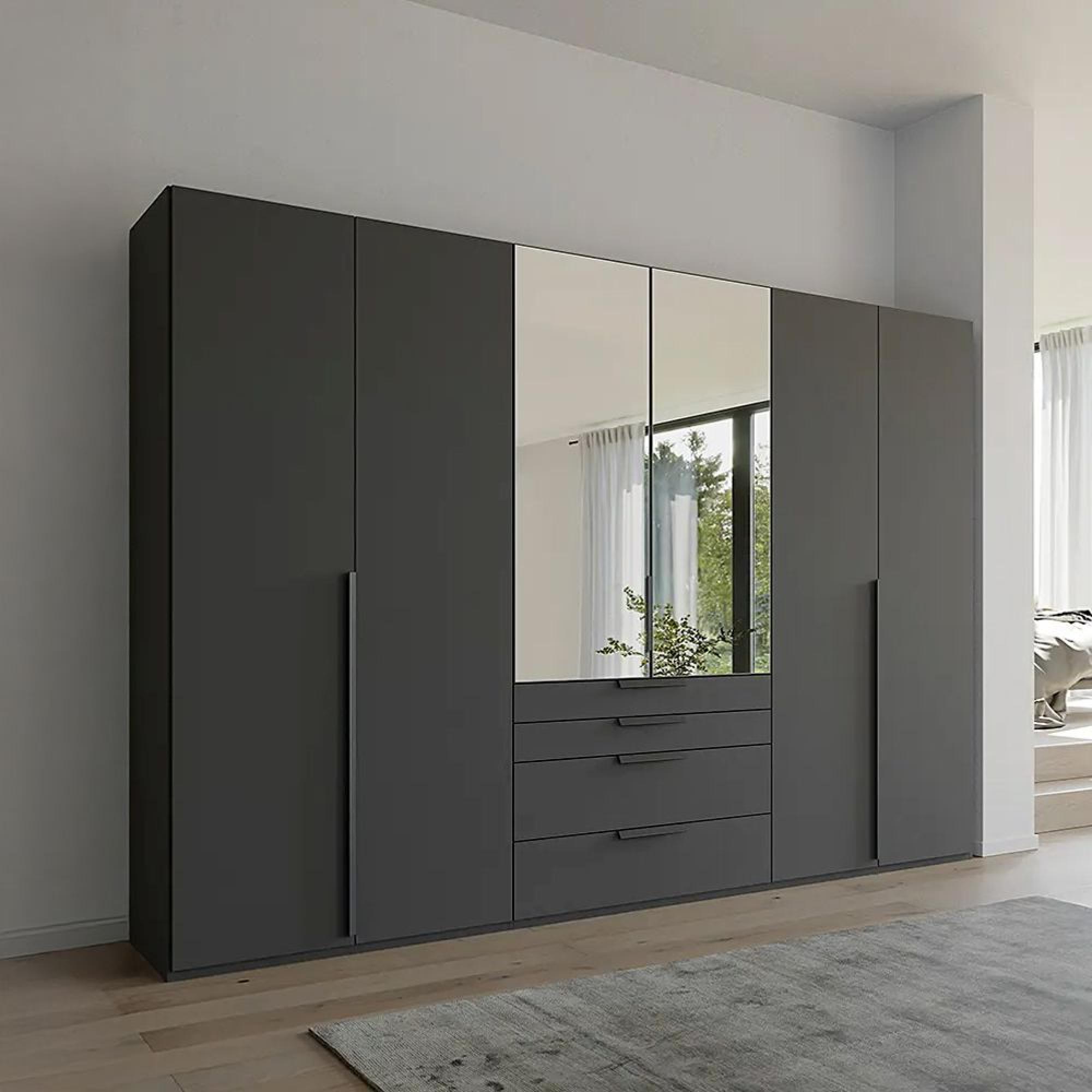 Purisma Wardrobe - 301cm - 6 Door - Combi - Graphite