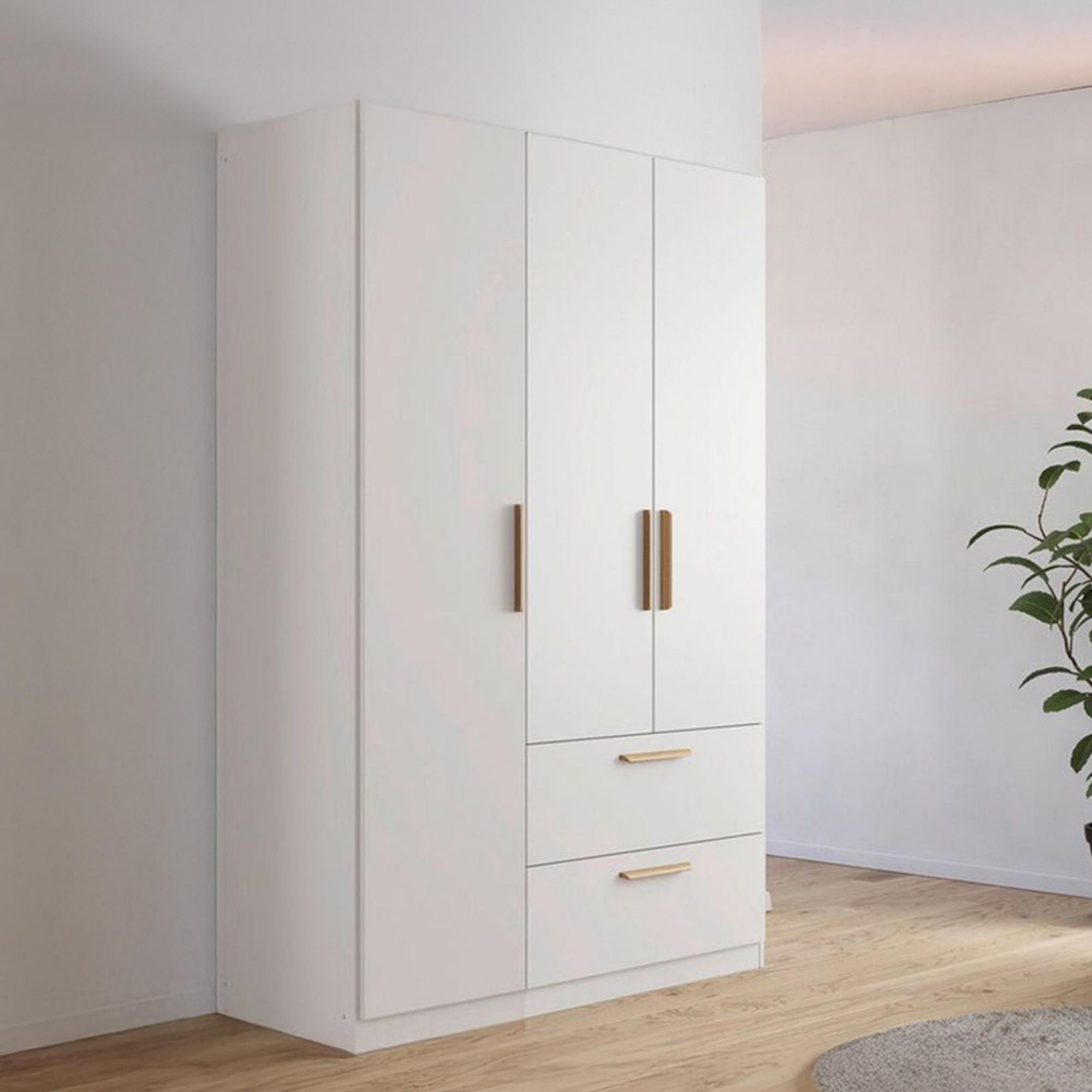 Rauch Skandi 136cm 3 Door Wardrobe with Drawer - Alpine White