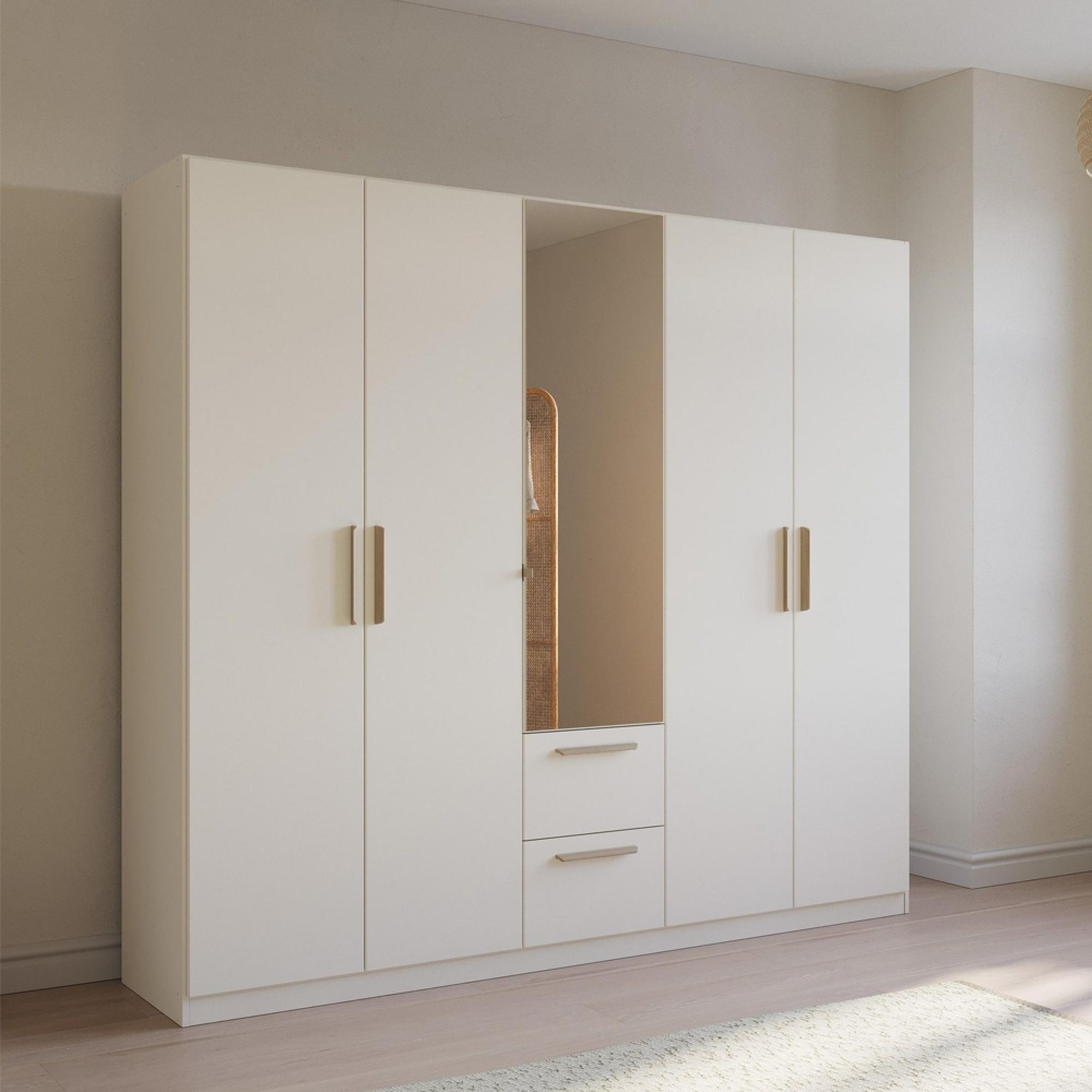 Rauch Skandi 226cm 5 Door Combi Wardrobe - Alpine White