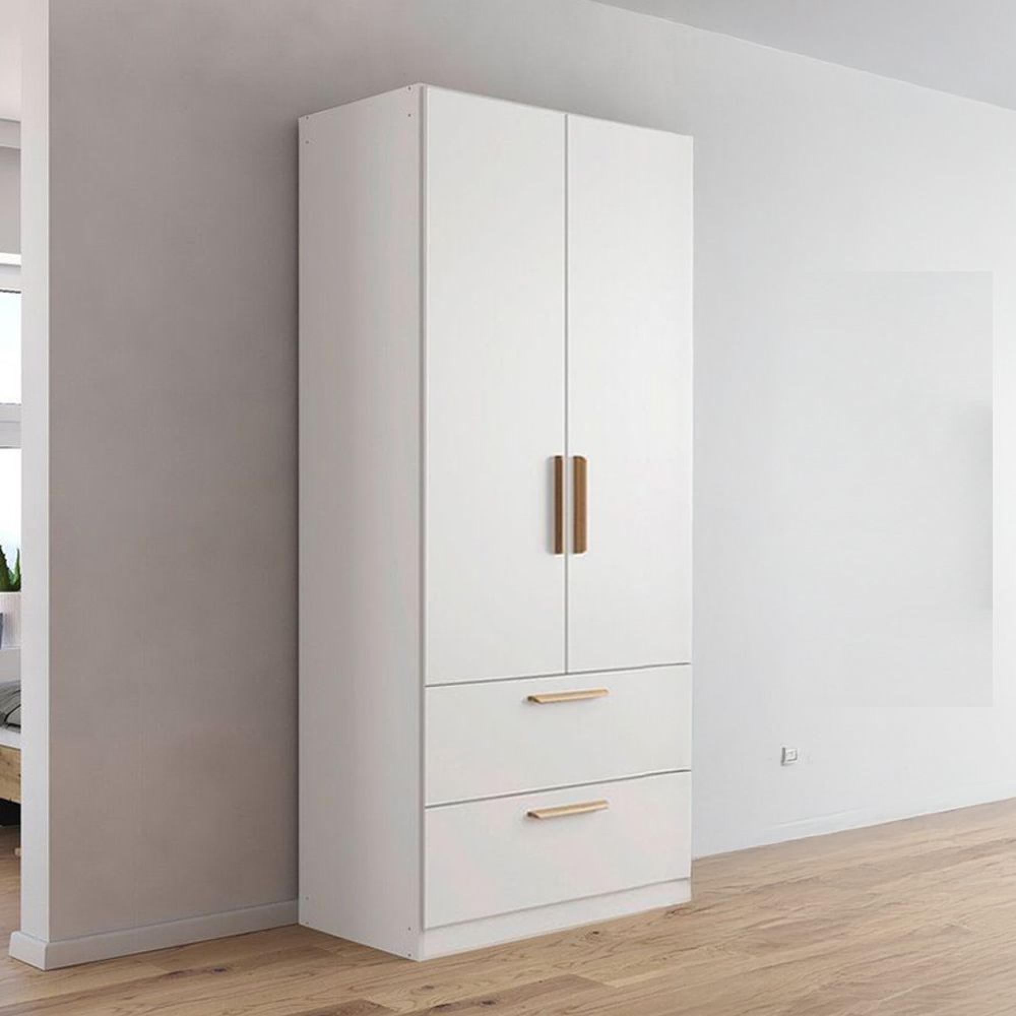 Rauch Skandi 91cm 2 Door Wardrobe with Drawer - Alpine White
