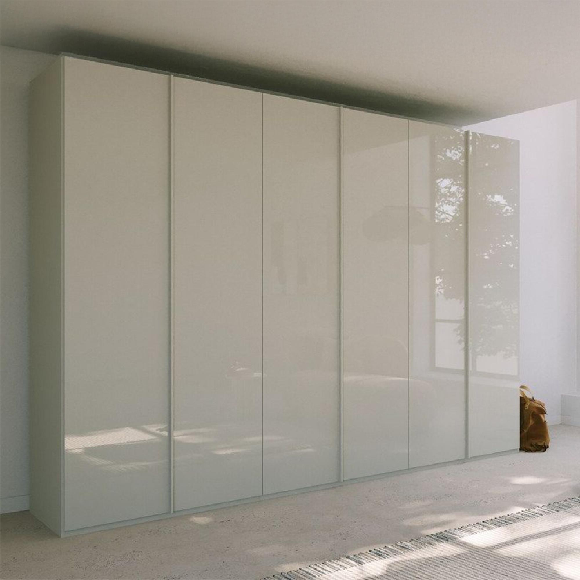 Rauch Skat Meridian 301cm 6 Door Wardrobe - Silk Grey and Silk Grey Glass