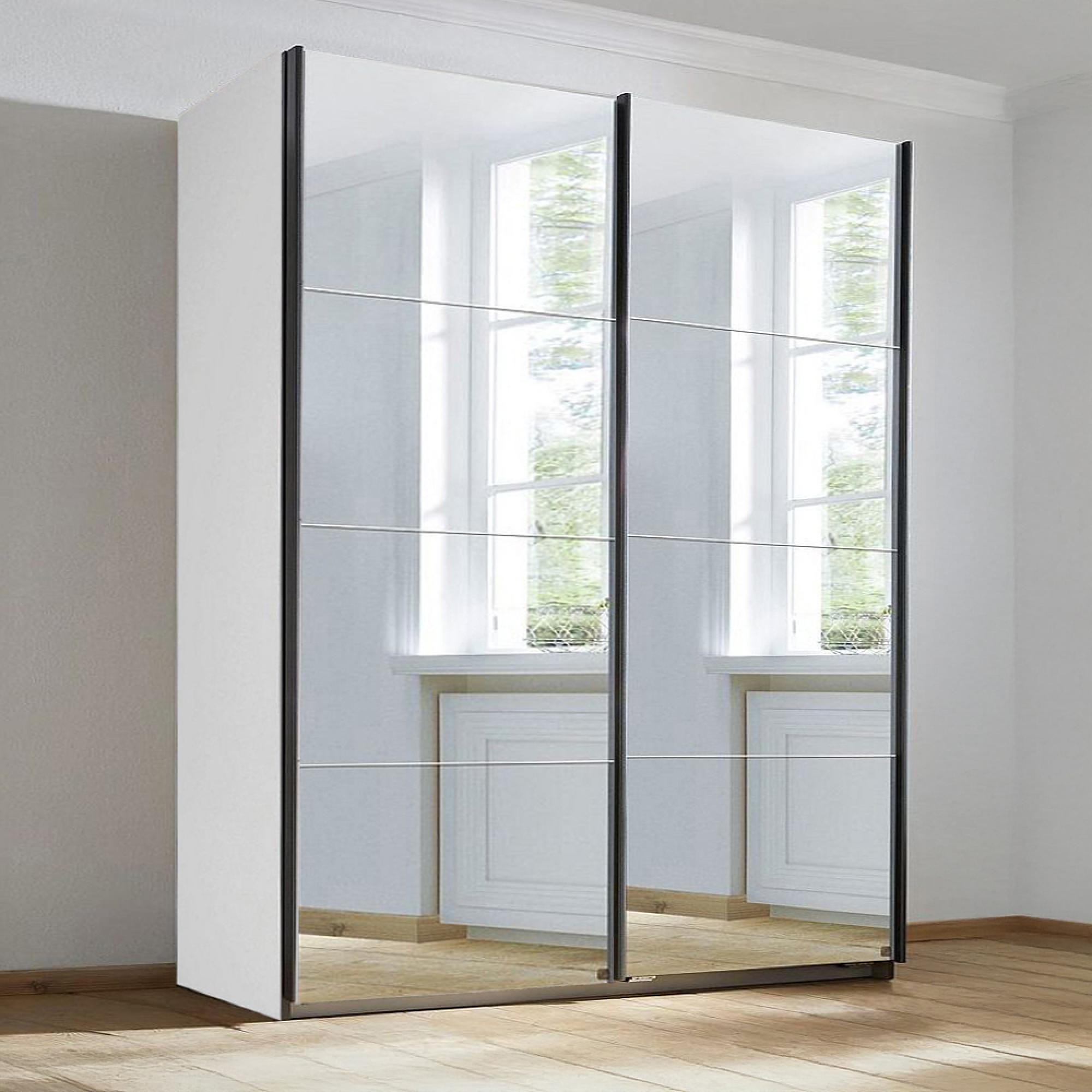Rauch Subito 181cm 2 Door Mirrored Sliding Wardrobe - Alpine White
