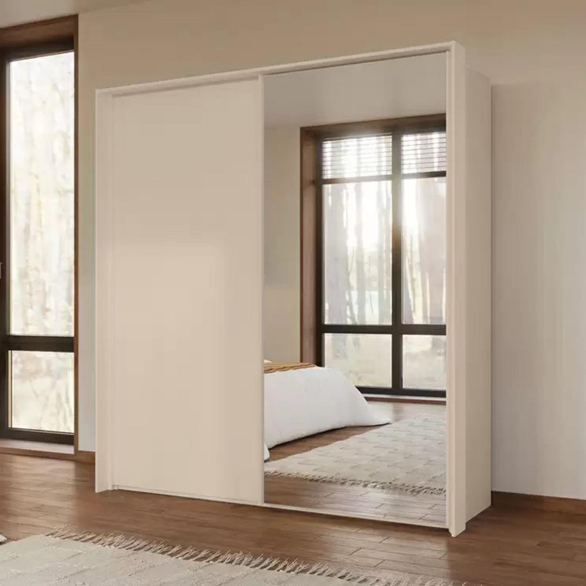 Rauch Taro 201cm 2 Door Sliding Wardrobe with Mirror - Champagne