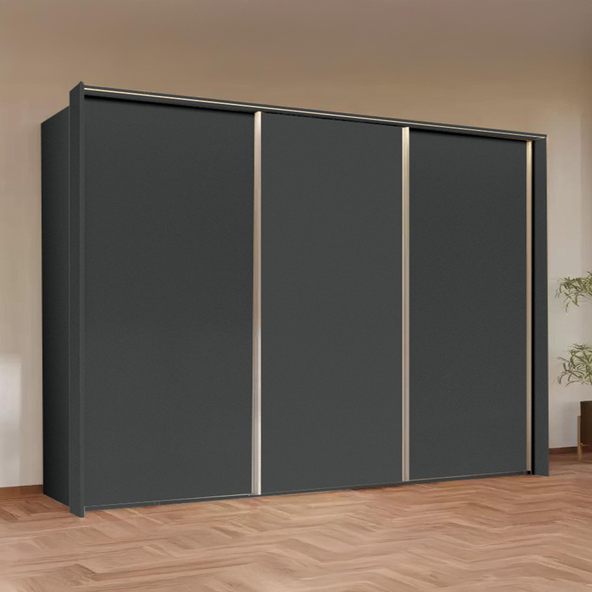 Rauch Taro 301cm 3 Door Sliding Wardrobe - Graphite