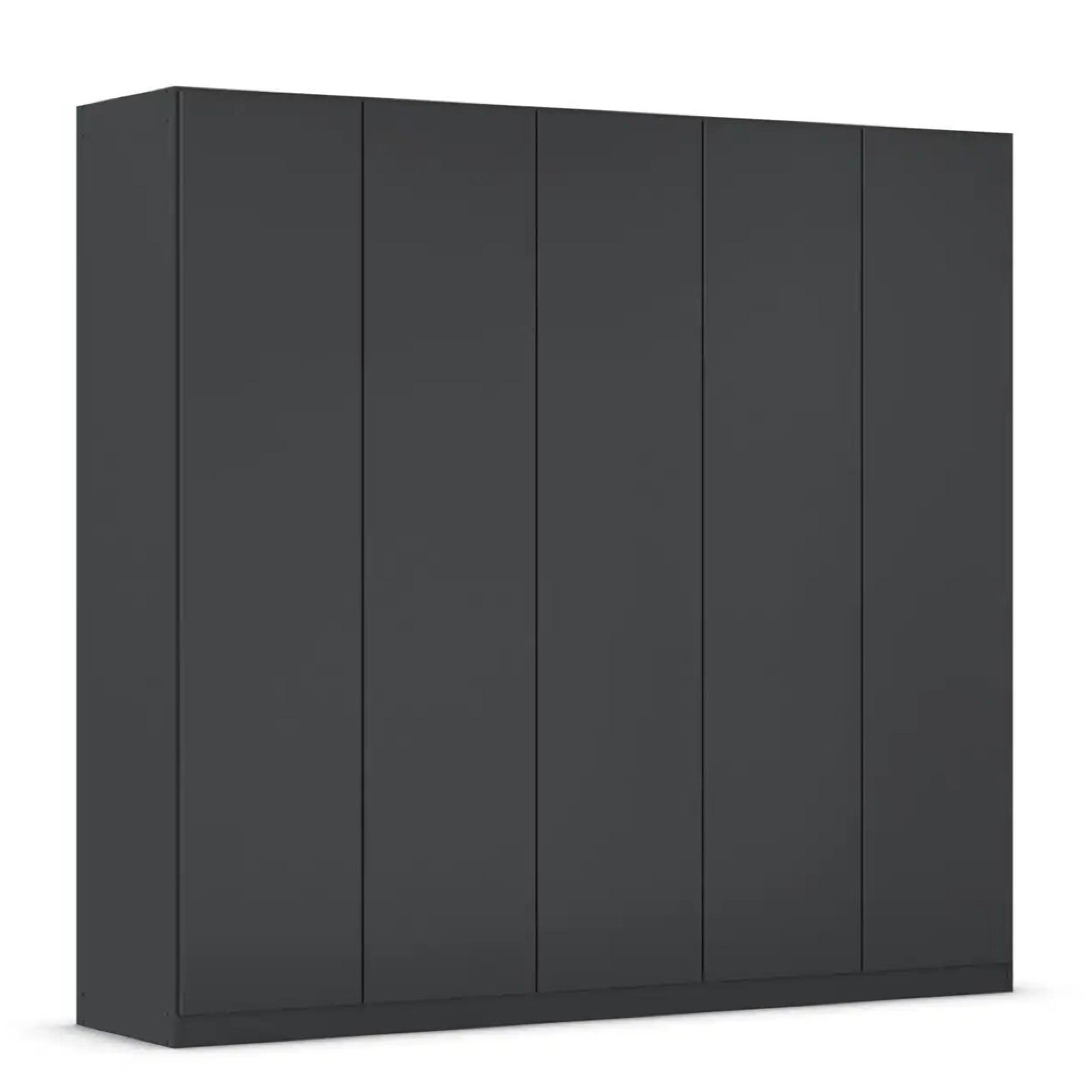 Rauch Wingview Lite 226cm 5 Door Wardrobe - Metallic Dark Grey