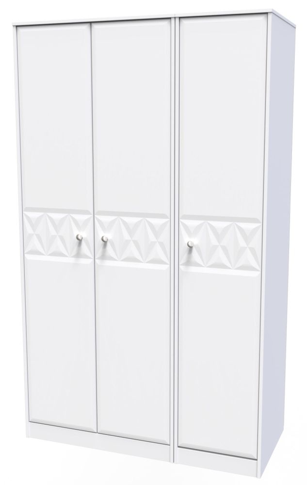San Jose Wardrobe - 3 Door - Triple - Tall - White