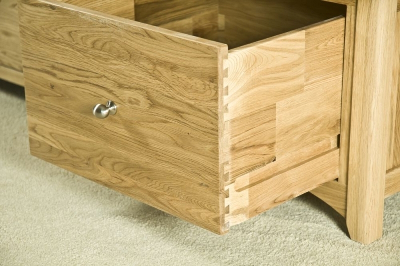 Shaker Wardrobe - 3 Door - 2 Drawer - Oak