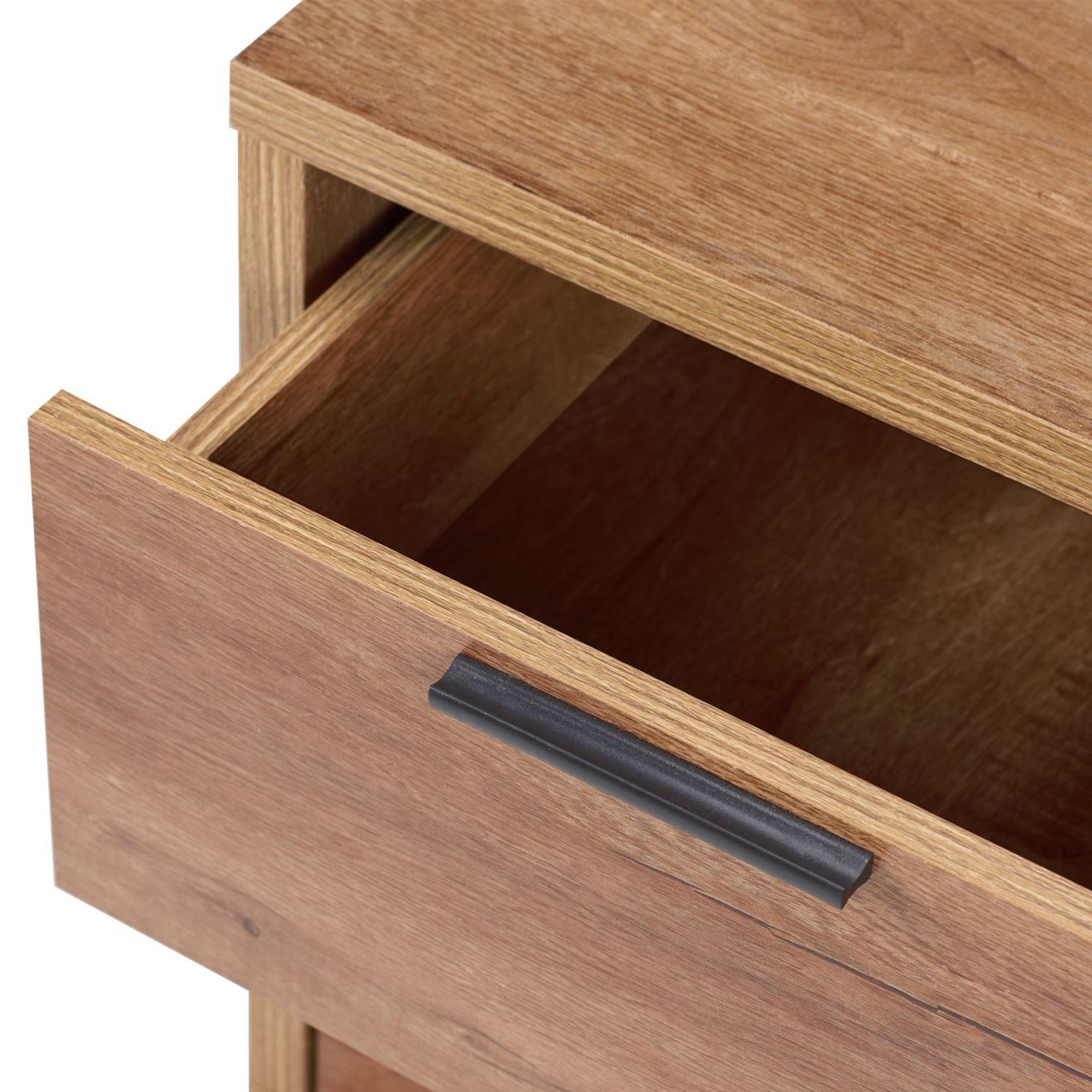 Stockwell Wardrobe - 3 Door - 2 Drawer - Rustic Oak