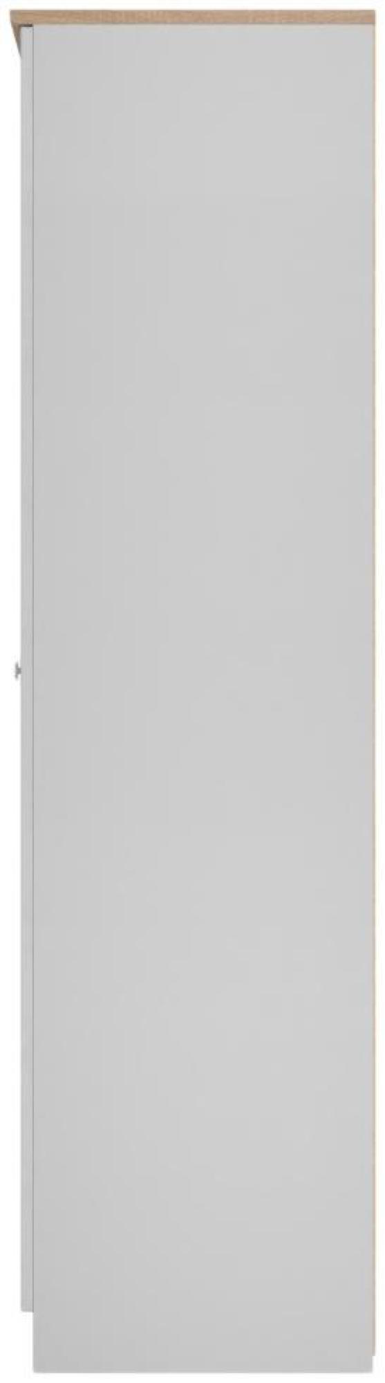 Sussex Wardrobe - 3 Door - 1 Mirror - Tall - Triple - Grey and Oak