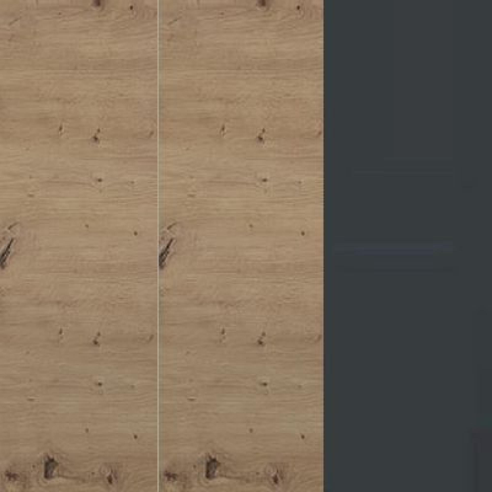 Bianco Oak Carcase with Bianco Oak Front and Slate Handle 955