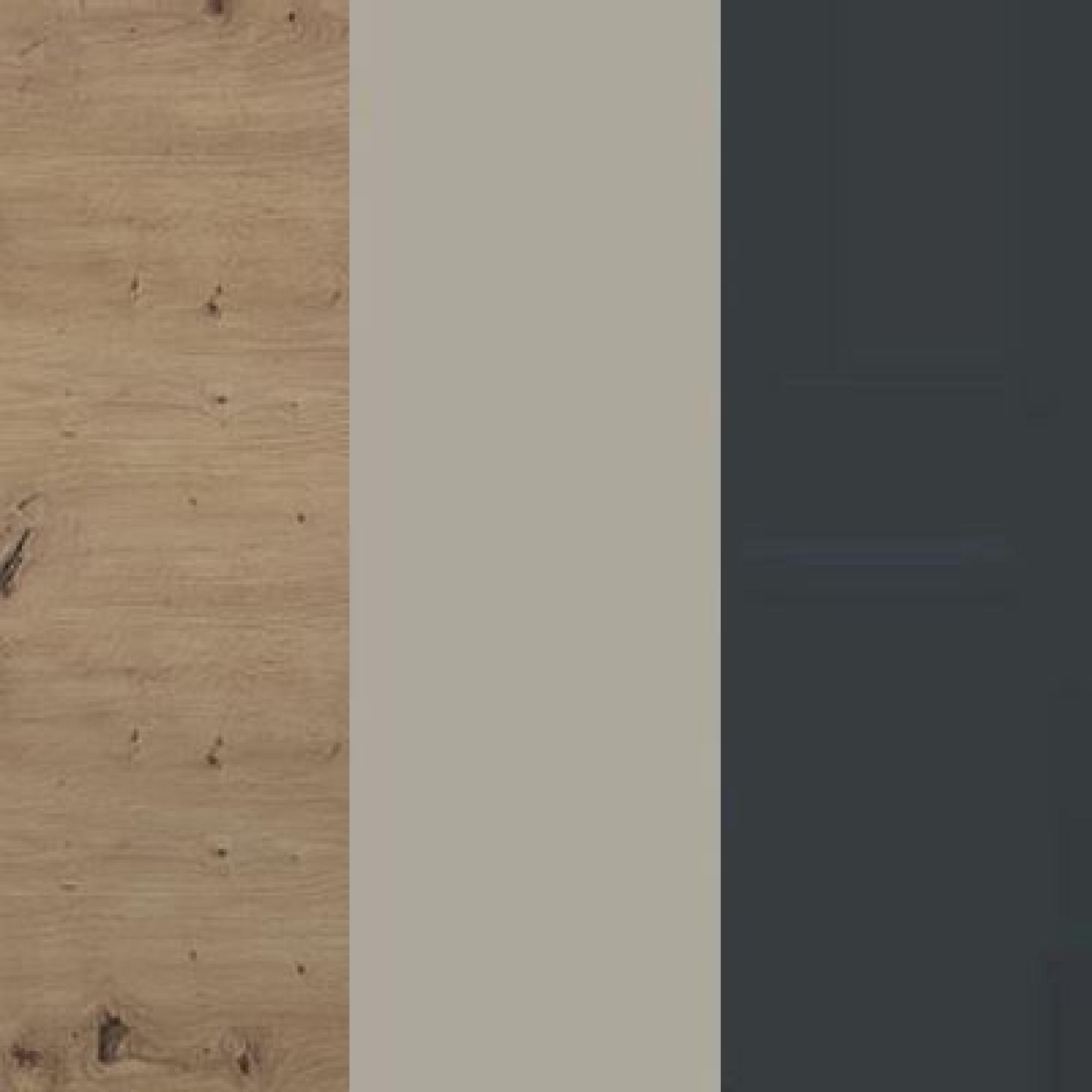 Bianco Oak Carcase with Pebble Grey Front and Slate Handle 955-953