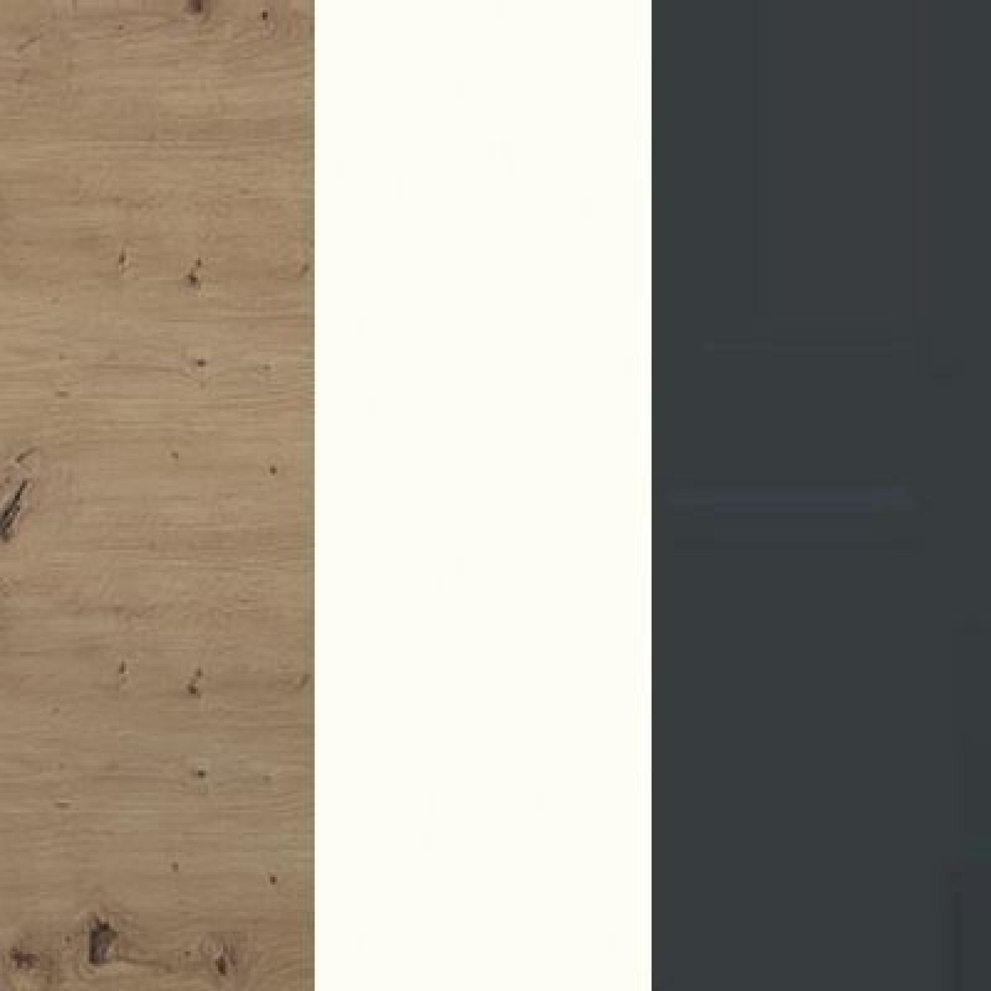 Bianco Oak Carcase with White Front and Slate Handle 955-954