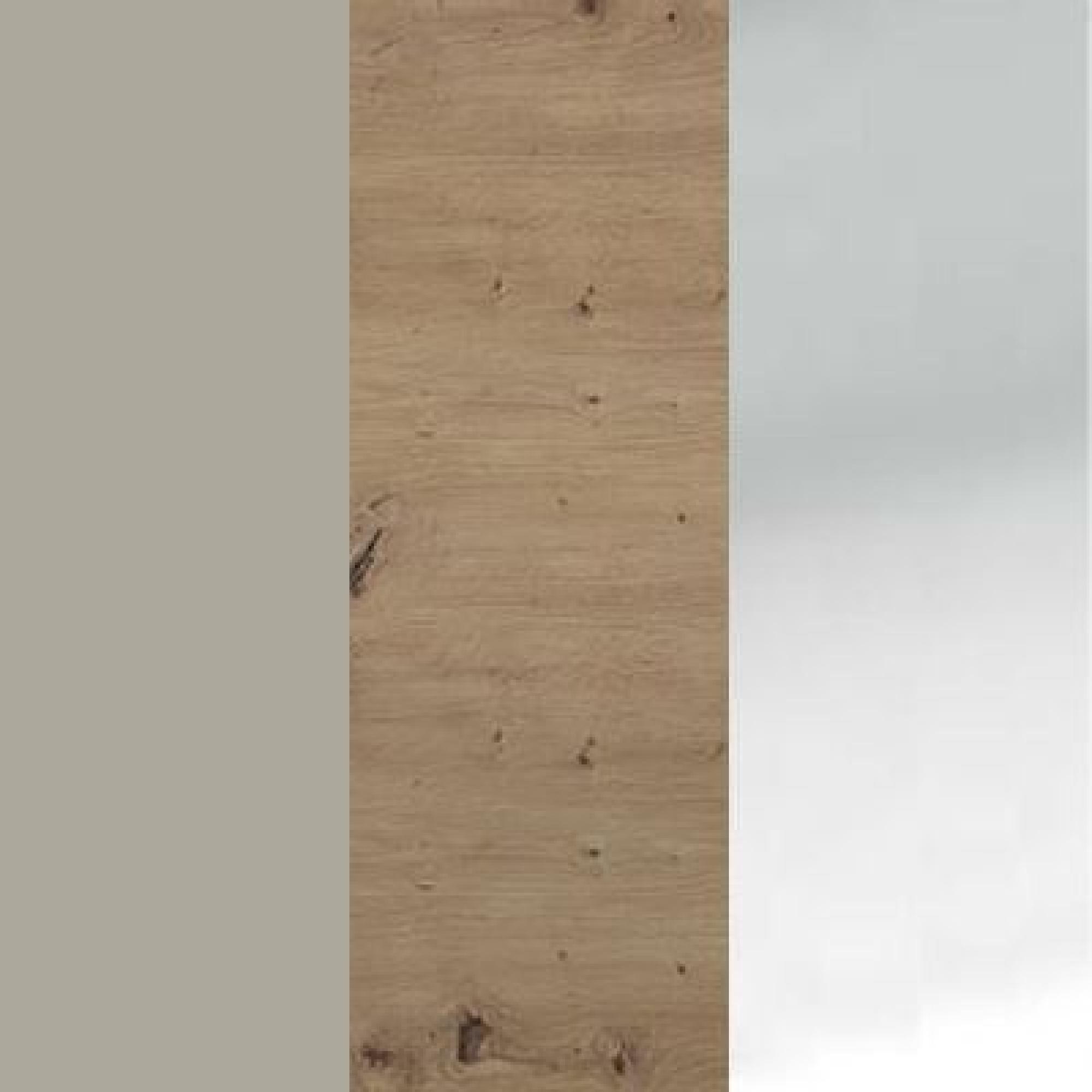 Pebble Grey Carcase with Bianco Oak Front and Chrome Handle 054-051