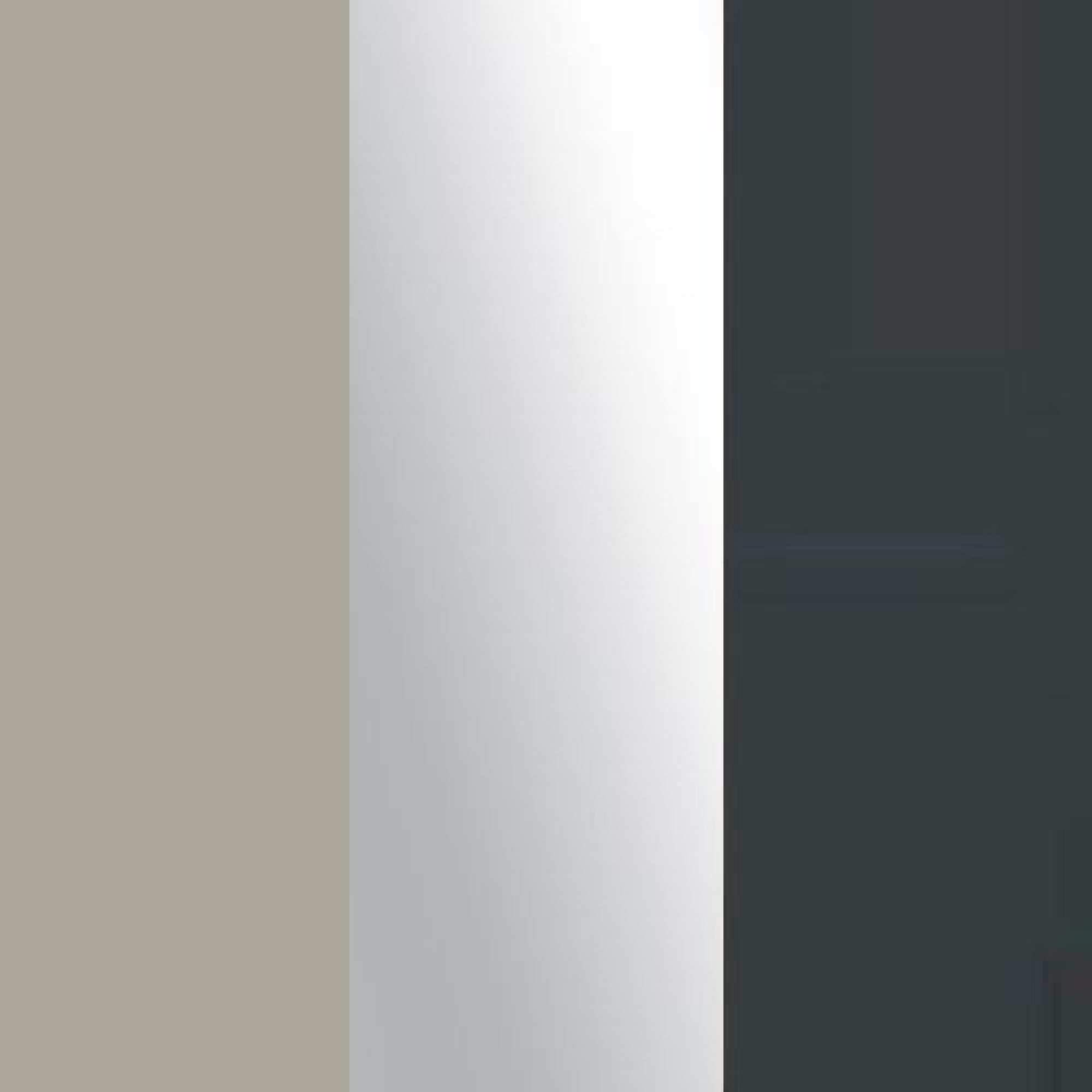 Pebble Grey Carcase with Crystal Mirror Front and Slate Handle 953