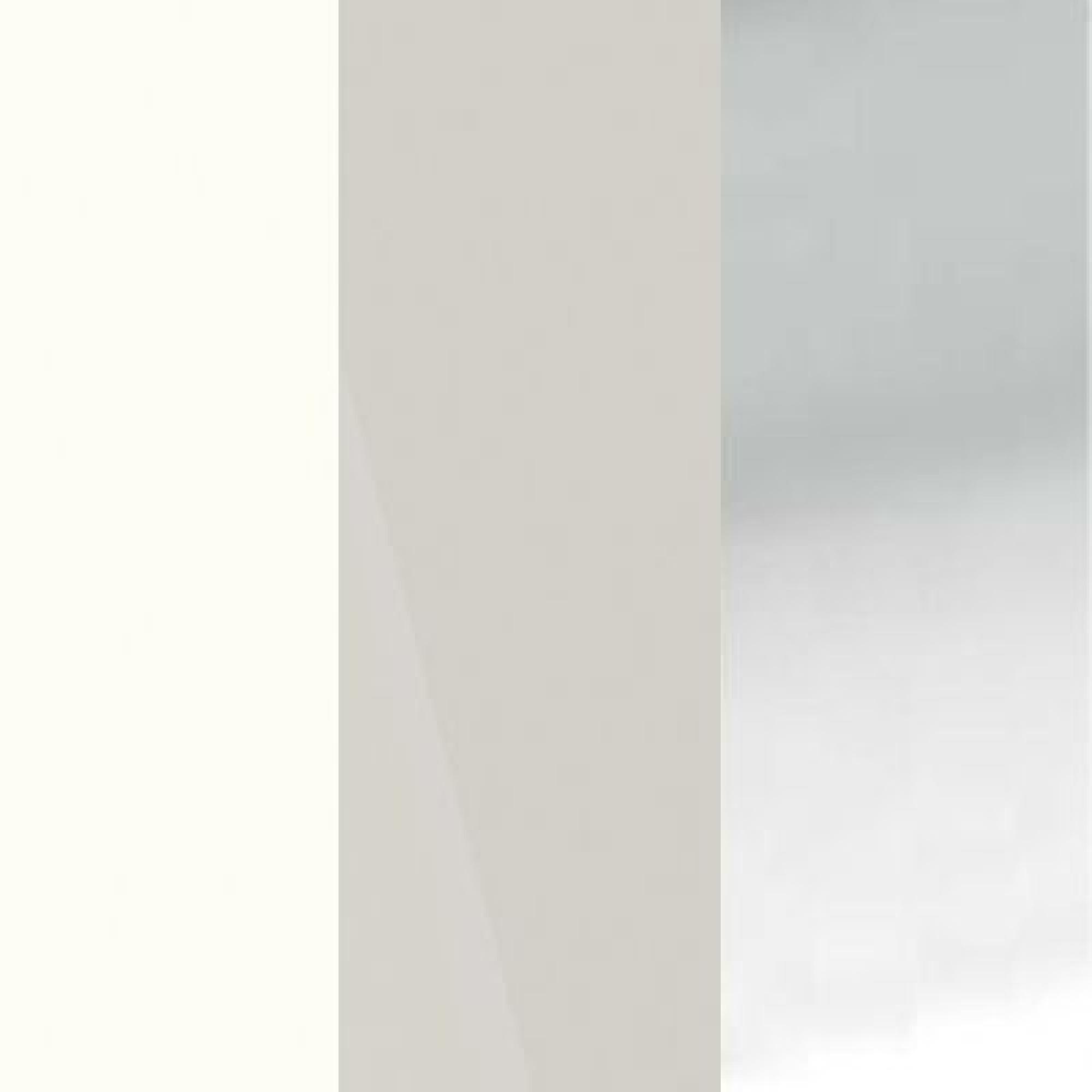 White Carcase with Champagne Glass Front and Chrome Handle 056