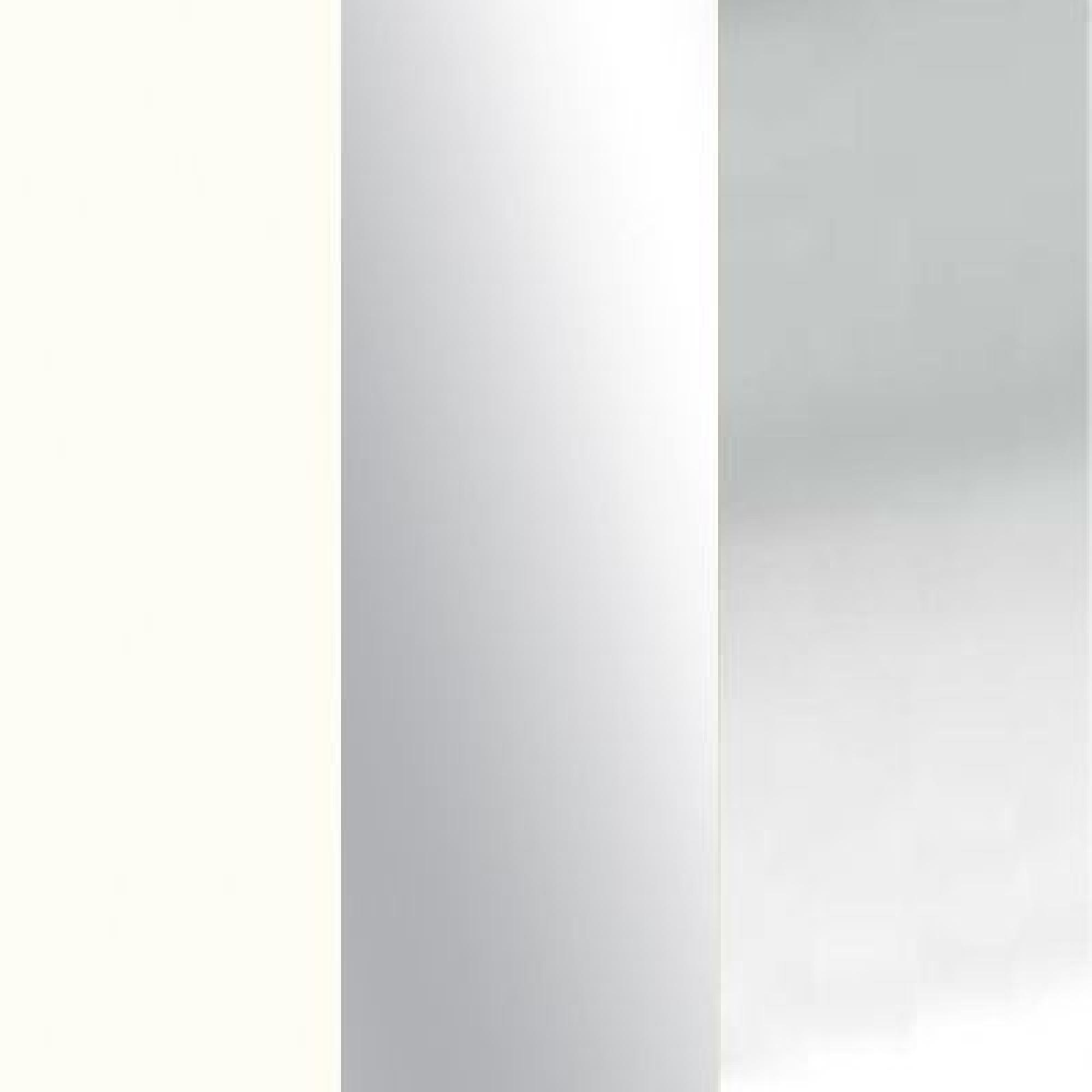 White Carcase with Crystal Mirror Front and Chrome Handle 056