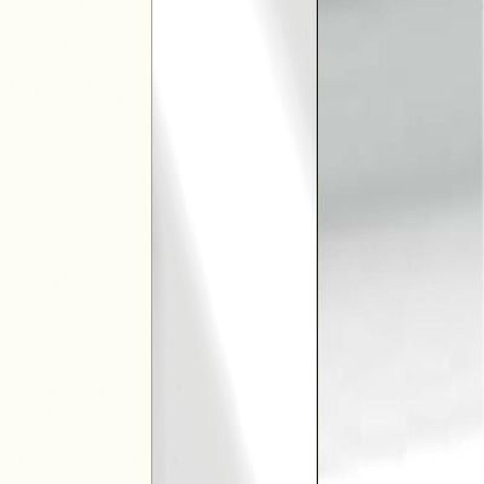 White Carcase with White Glass Front and Chrome Handle 056