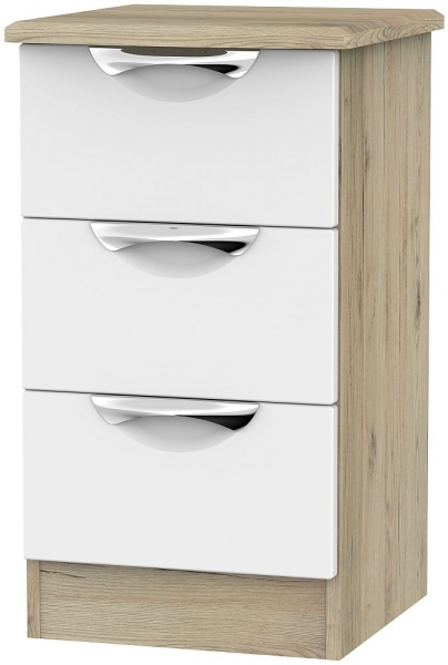 White Matt Front and Bordeaux Base Unit