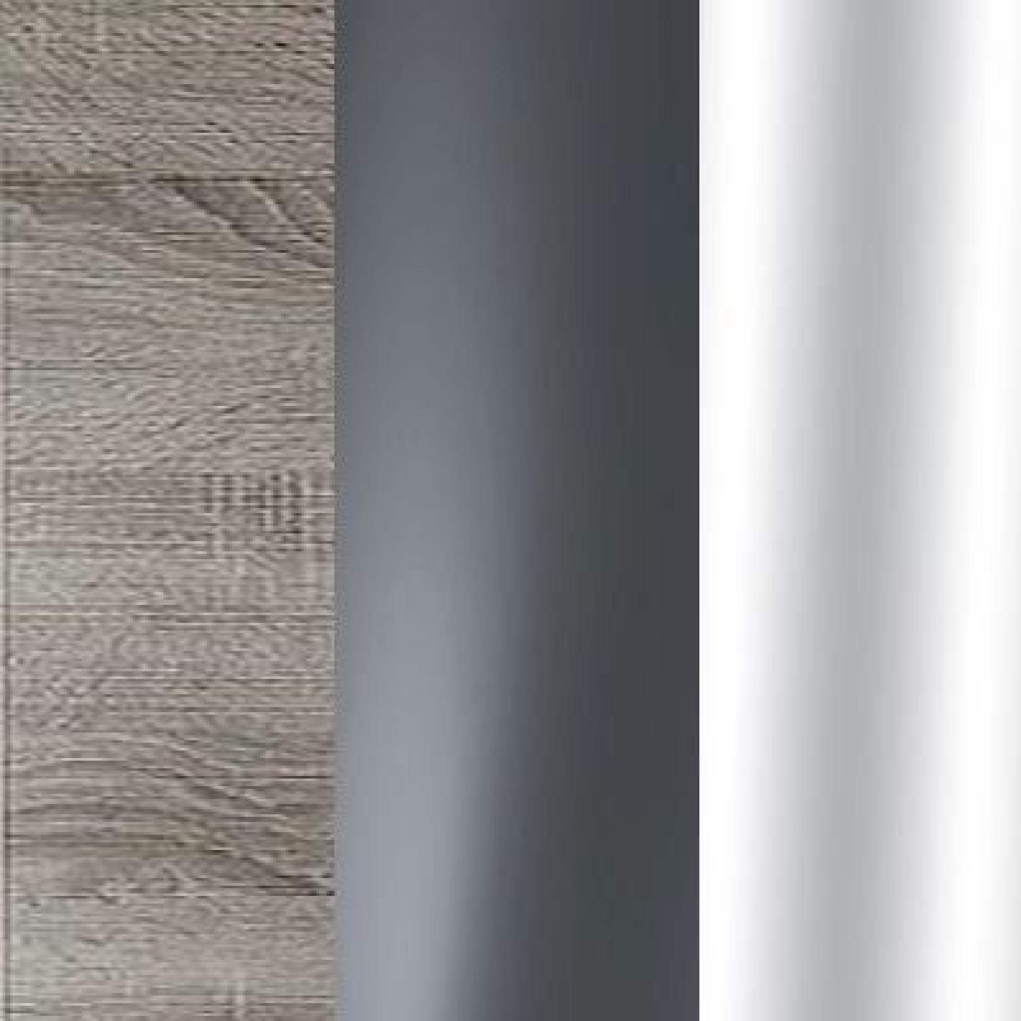 Dark Rustic Oak Carcase Color and Front with Graphite Glass and Chrome Trims 530