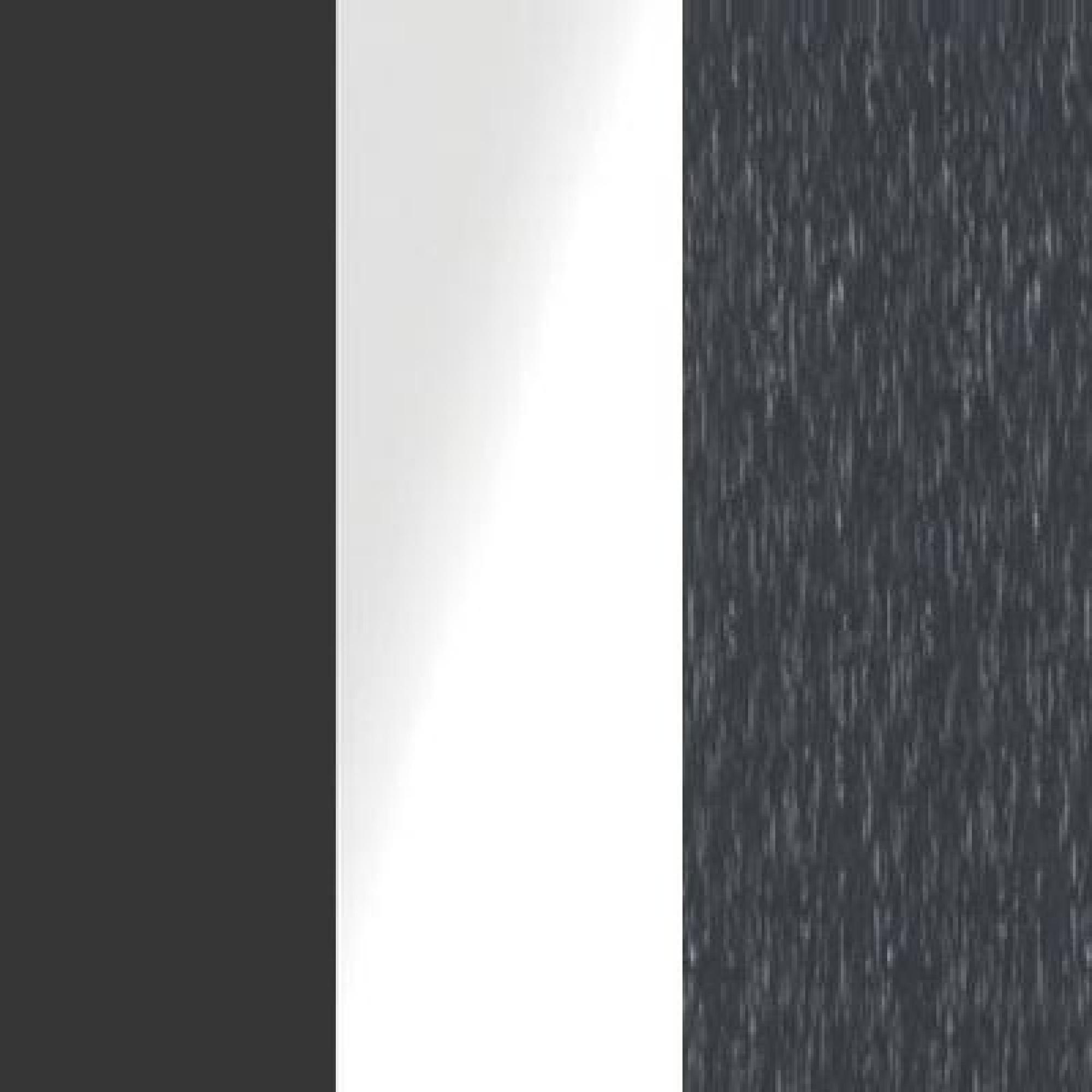 Graphite Carcase Color and White Glass Front with Slate Trims 580