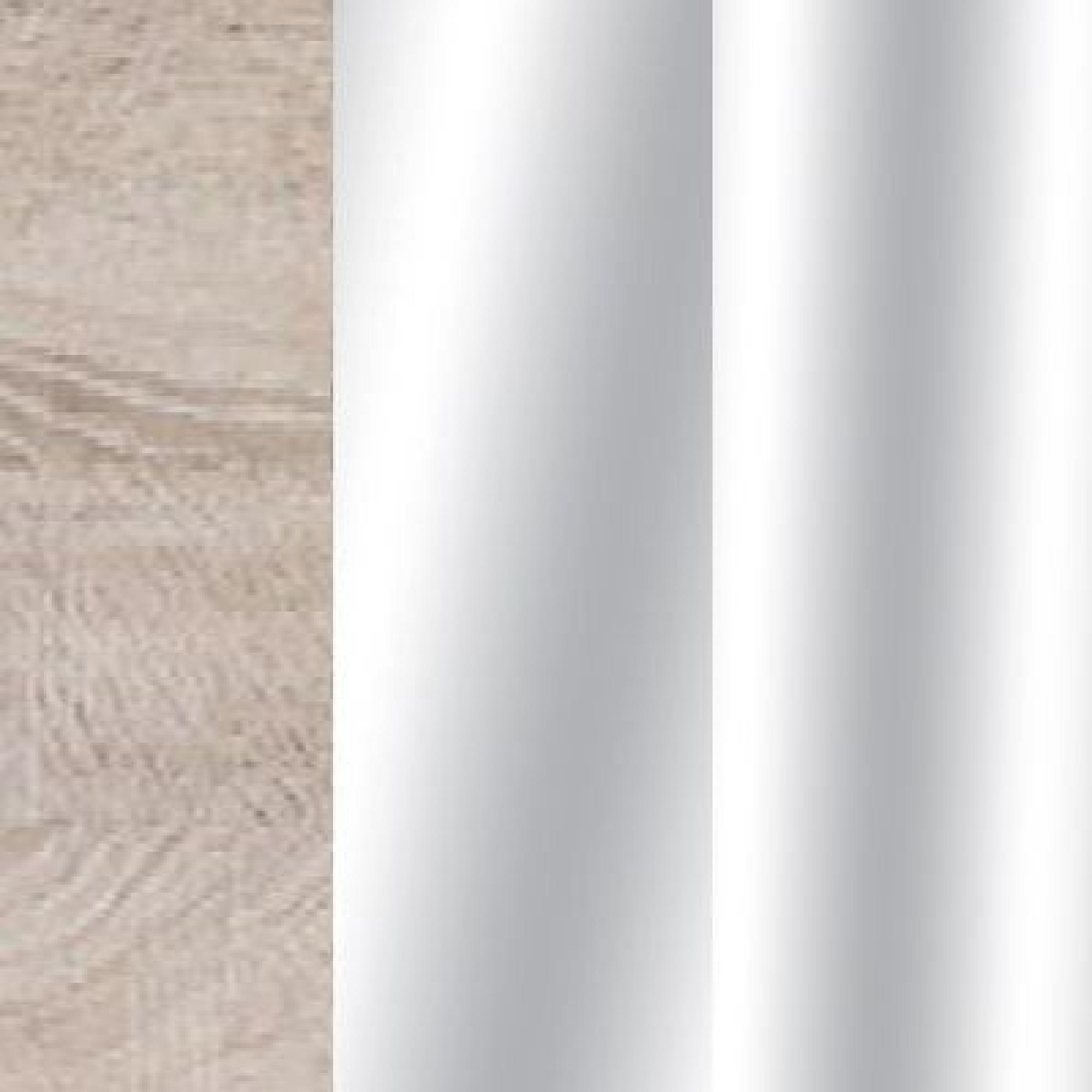 Rustic Oak Carcase Color and Crystal Mirror Front with Chrome Trims 526