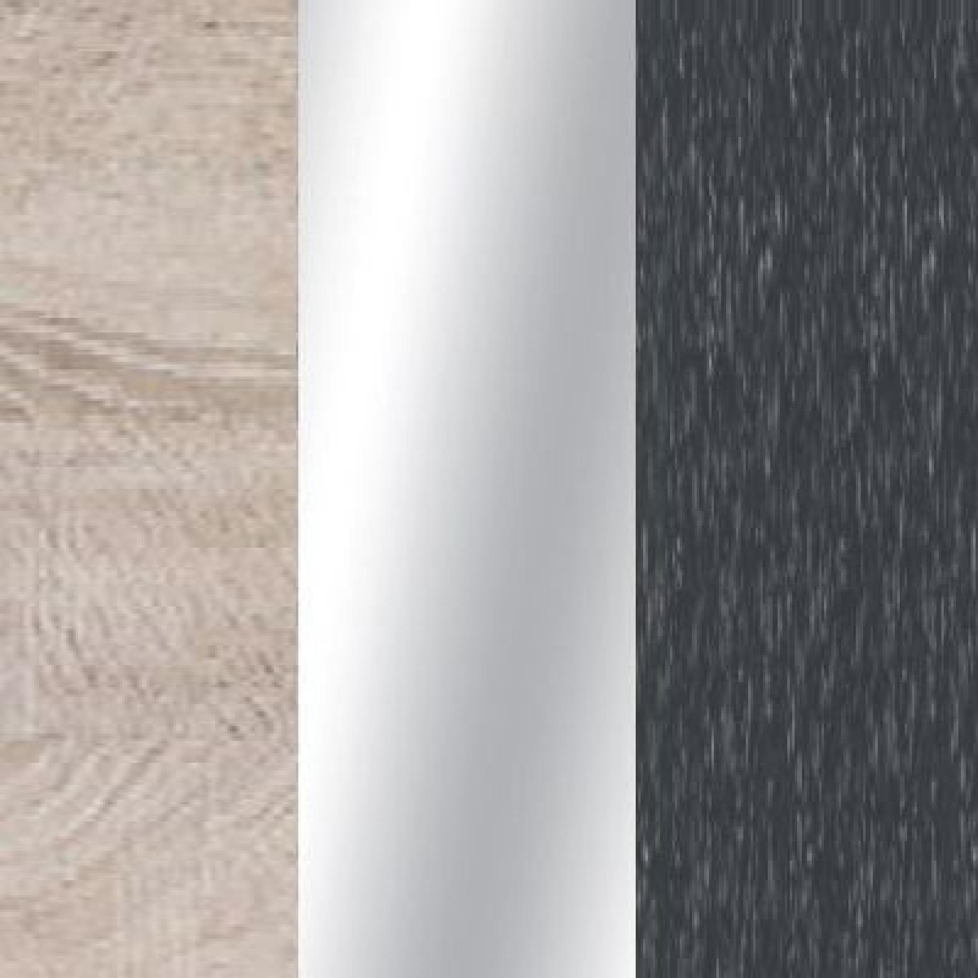 Rustic Oak Carcase Color and Crystal Mirror Front with Slate Trims 559