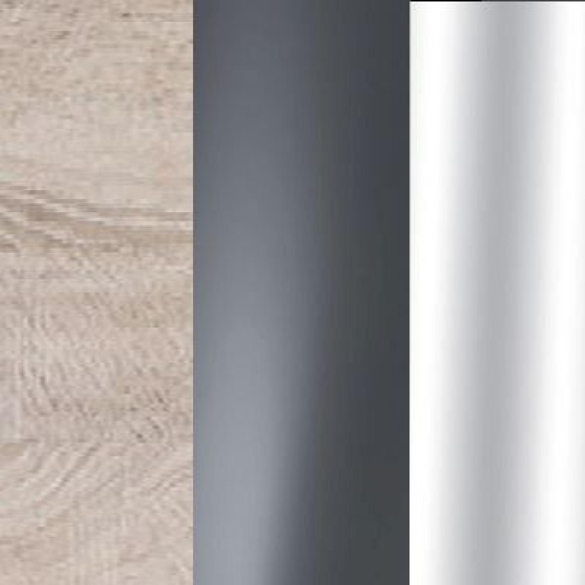 Rustic Oak Carcase Color with Graphite Glass Front and Slate Trims 559