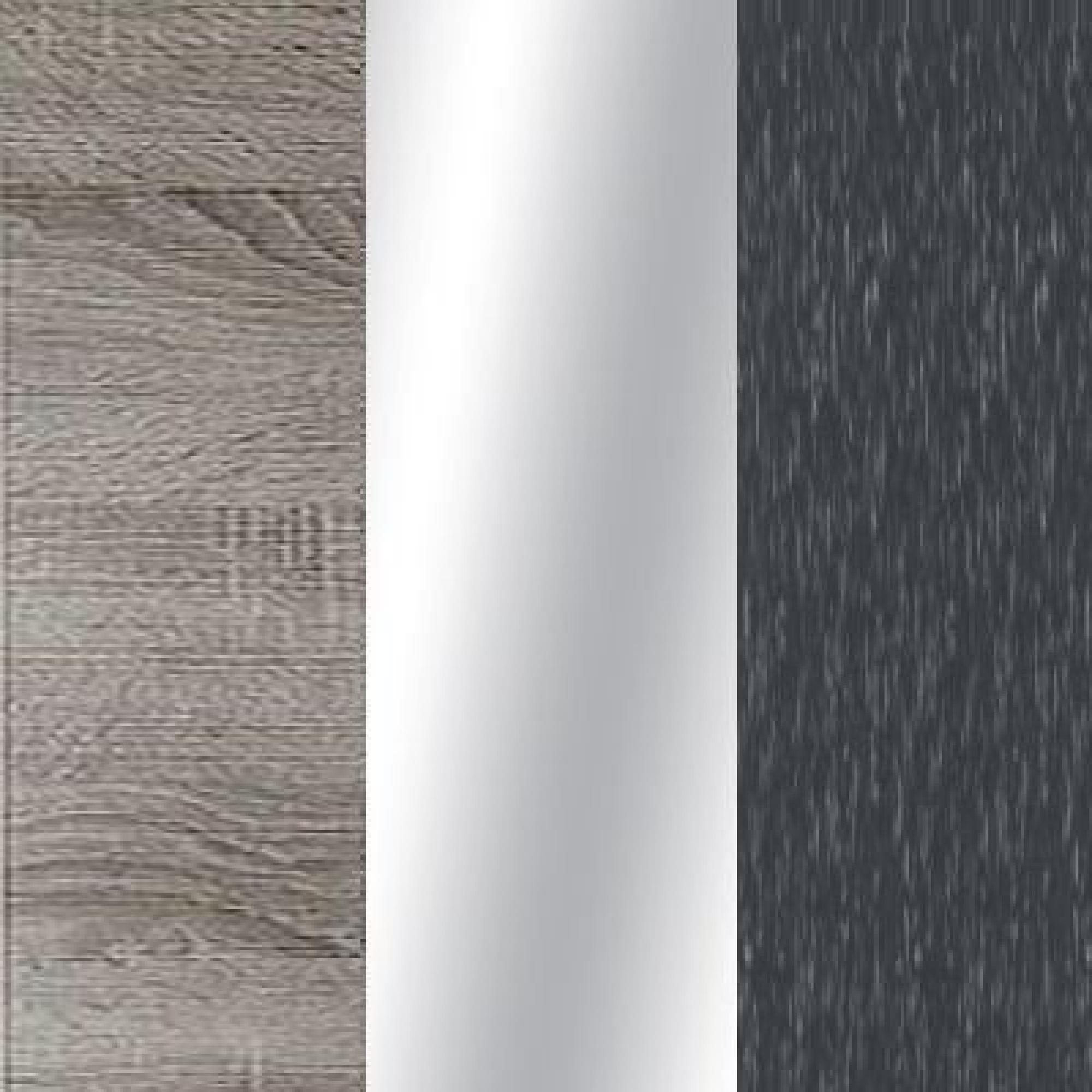 Dark Rustic Oak Carcase Color and Front with Crystal Mirror and Slate Trims 572