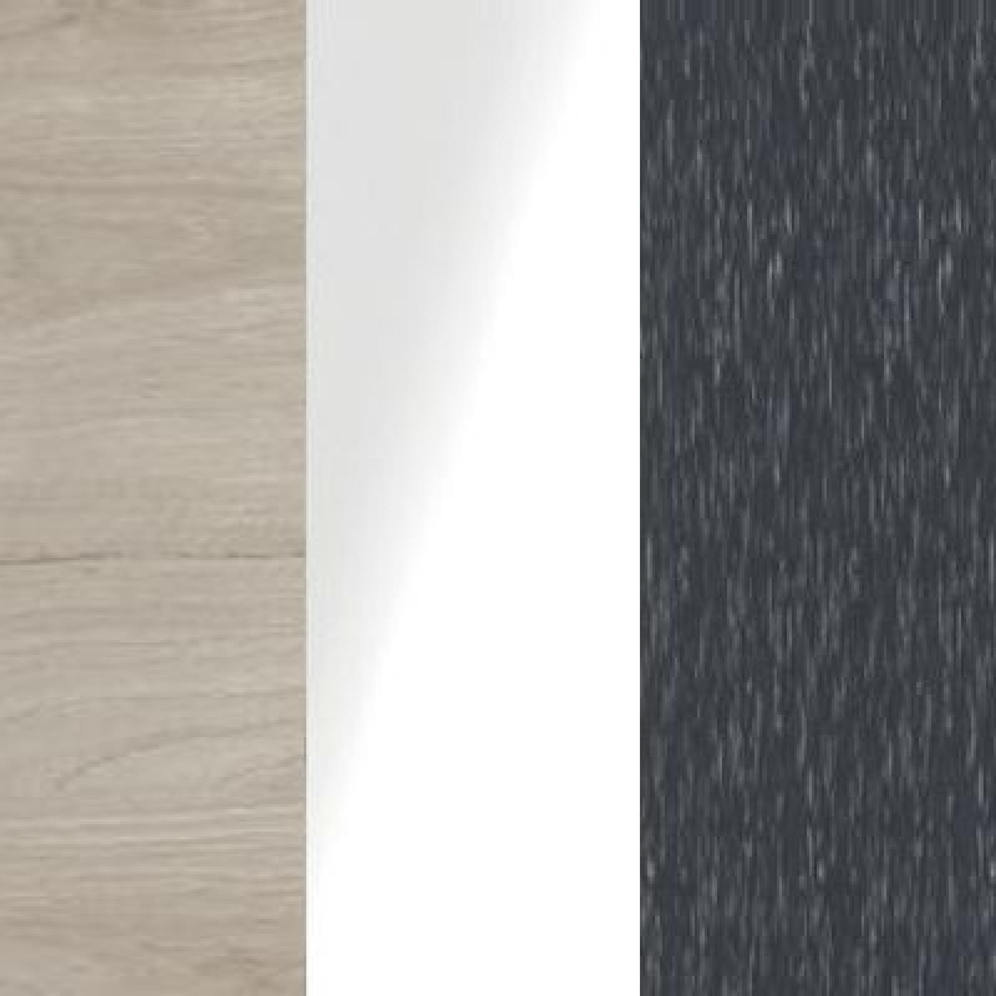 Holm Oak Carcase Color and Front with White Glass and Slate Trims 577