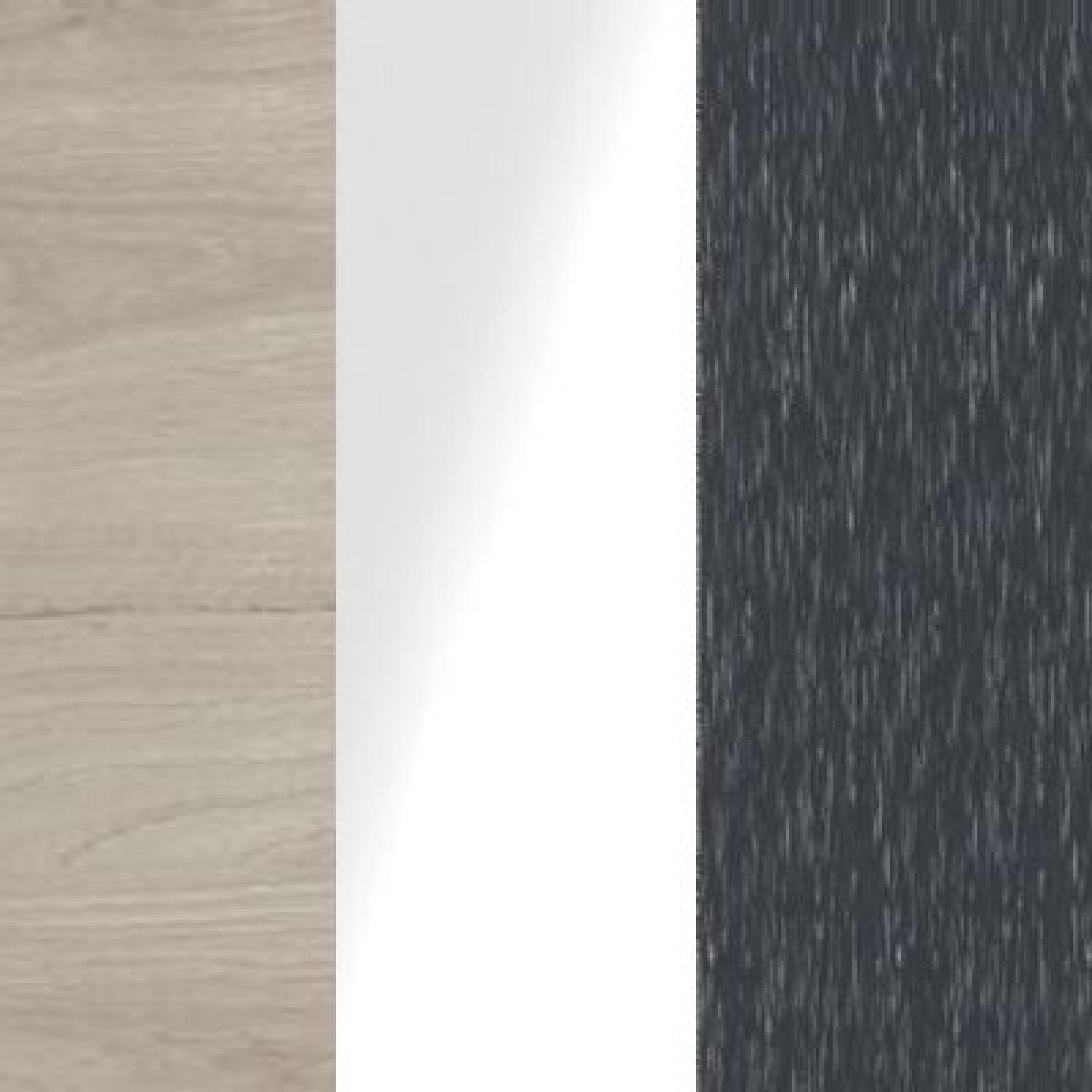 Holm Oak Carcase Color with White Glass Front and Slate Trims 577