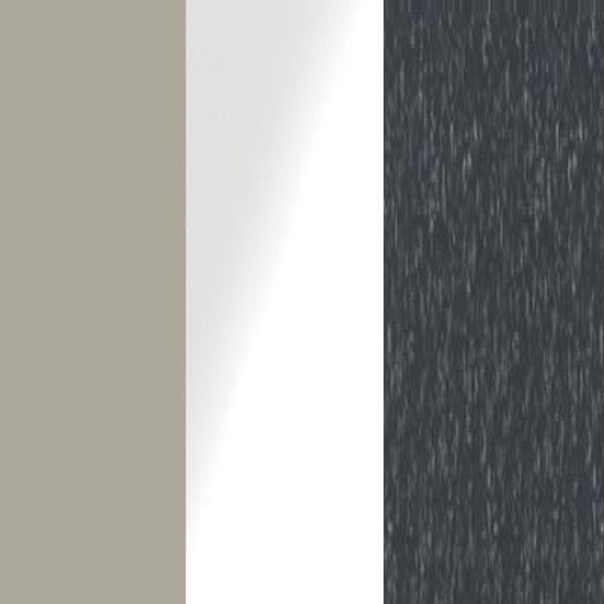 Pebble Grey Carcase Color and Front with White Glass and Slate Trims 578