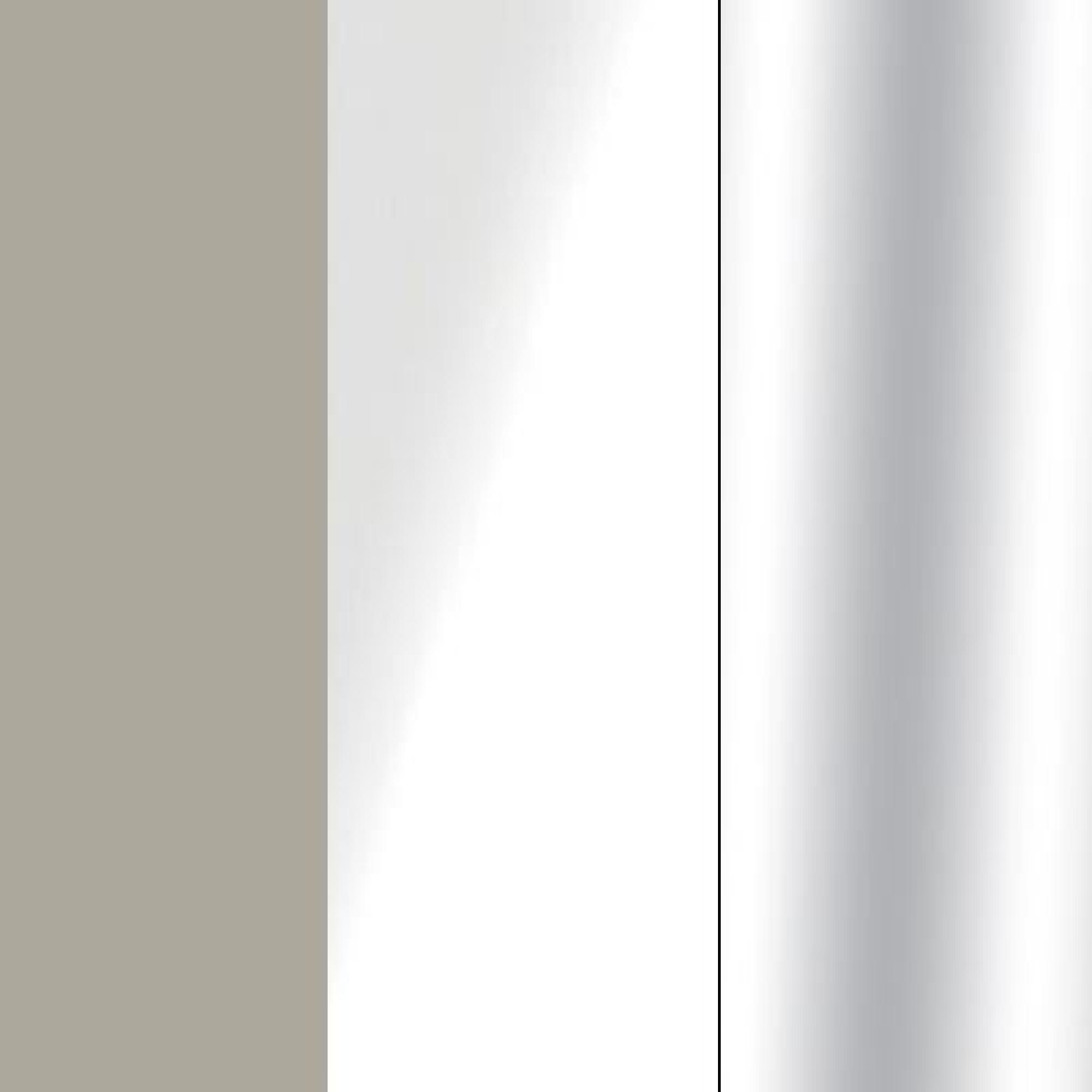 Pebble Grey Carcase Color with White Glass Front and Chrome Trims 509