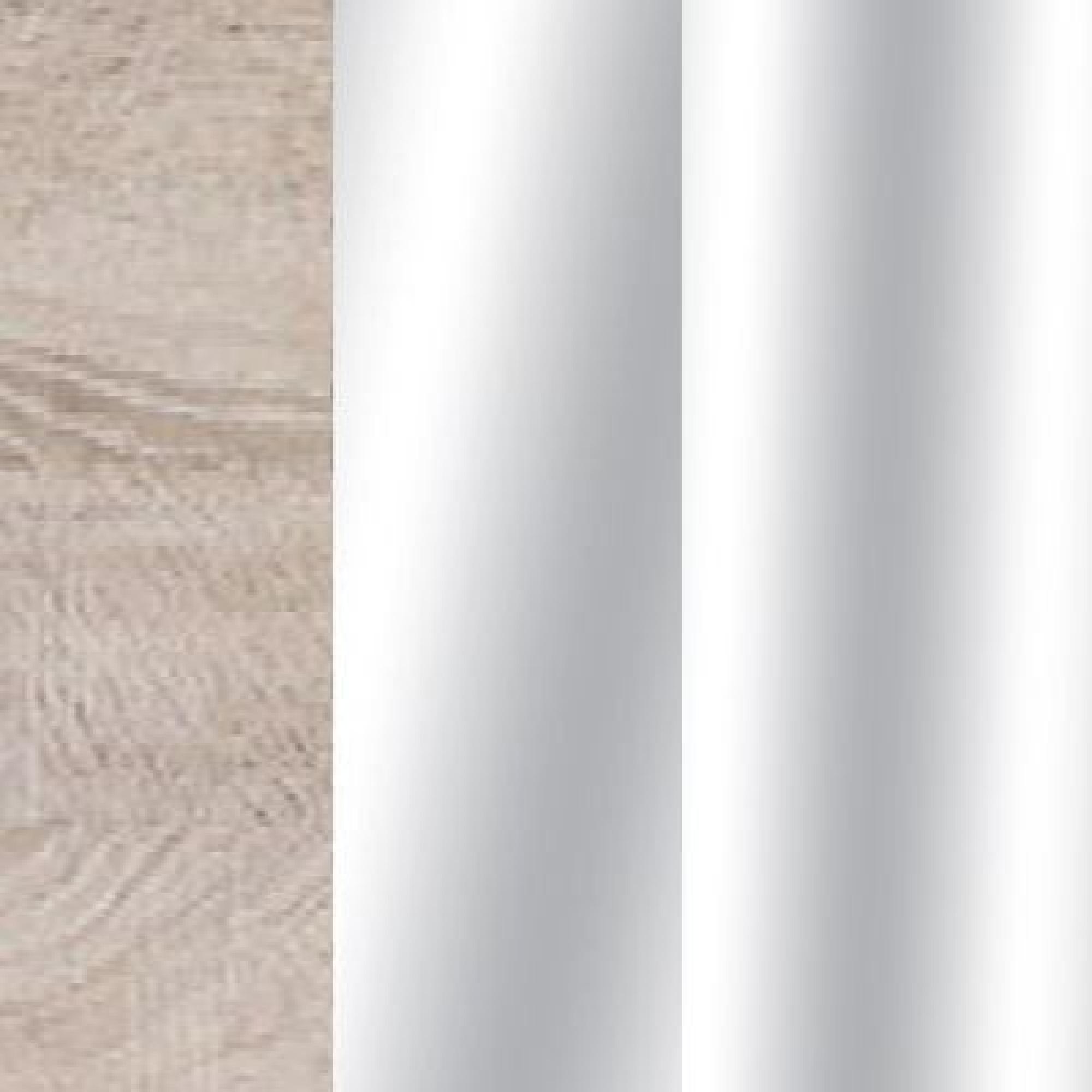 Rustic Oak Carcase Color and Front with Crystal Mirror and Chrome Trims 526