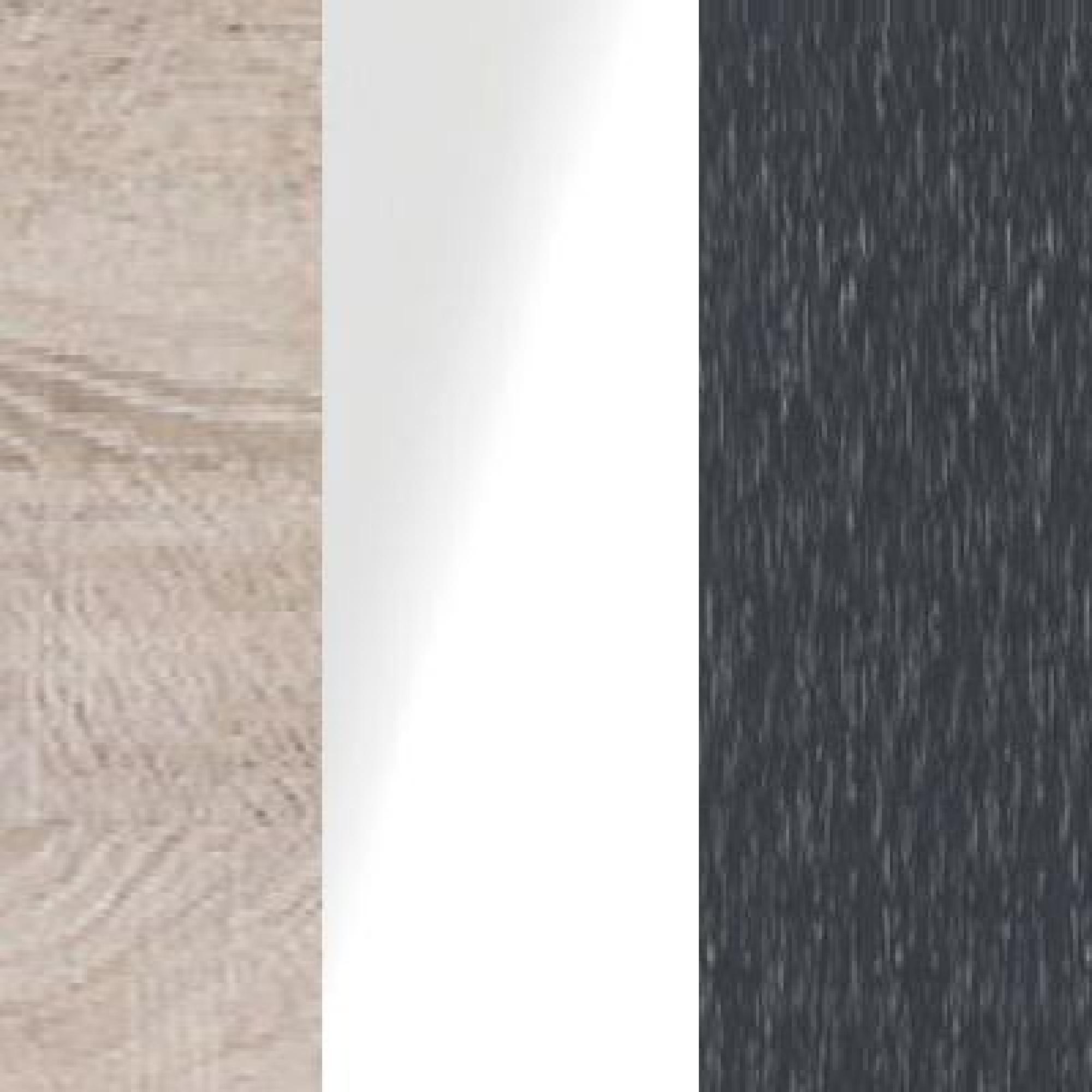 Rustic Oak Carcase Color and Front with White Glass and Slate Trims 559