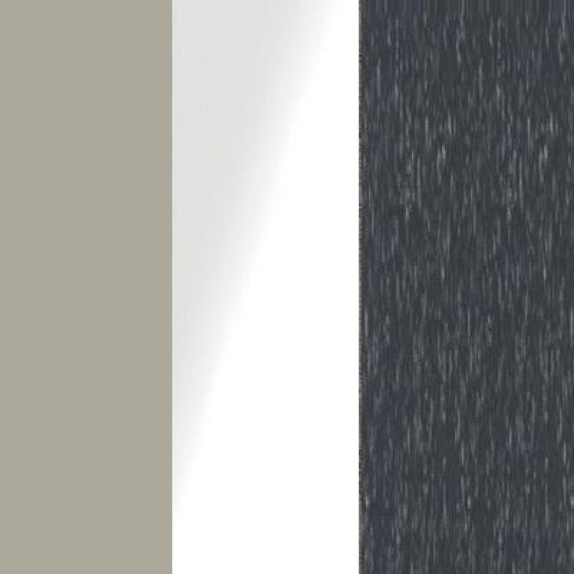 Pebble Grey Carcase Color with White Glass Front and Slate Trims 578