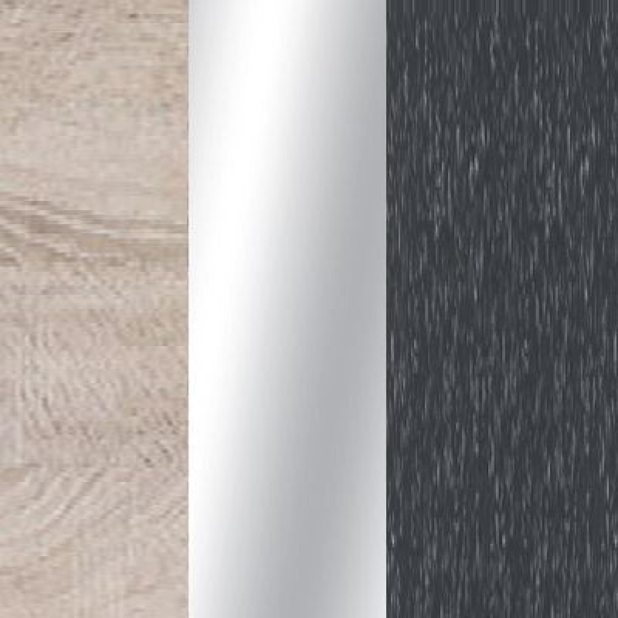 Rustic Oak Carcase Color and Front with Crystal Mirror Front and Slate Trims 559