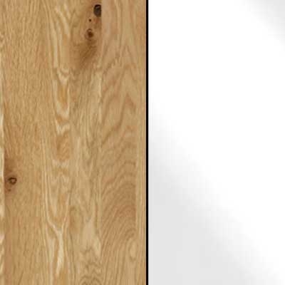 Semi Solid Oak Carcase with White Glass Front 601