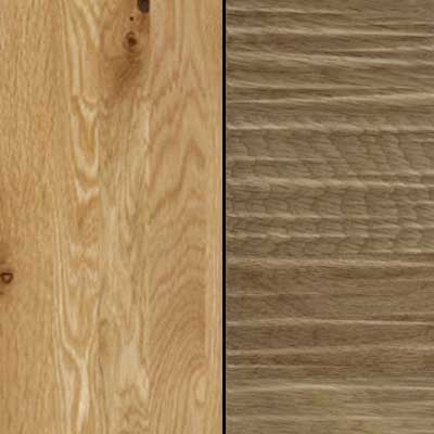 Semi Solid Oak Carcase and Front with Natural Wave Structure Cross Trim 203