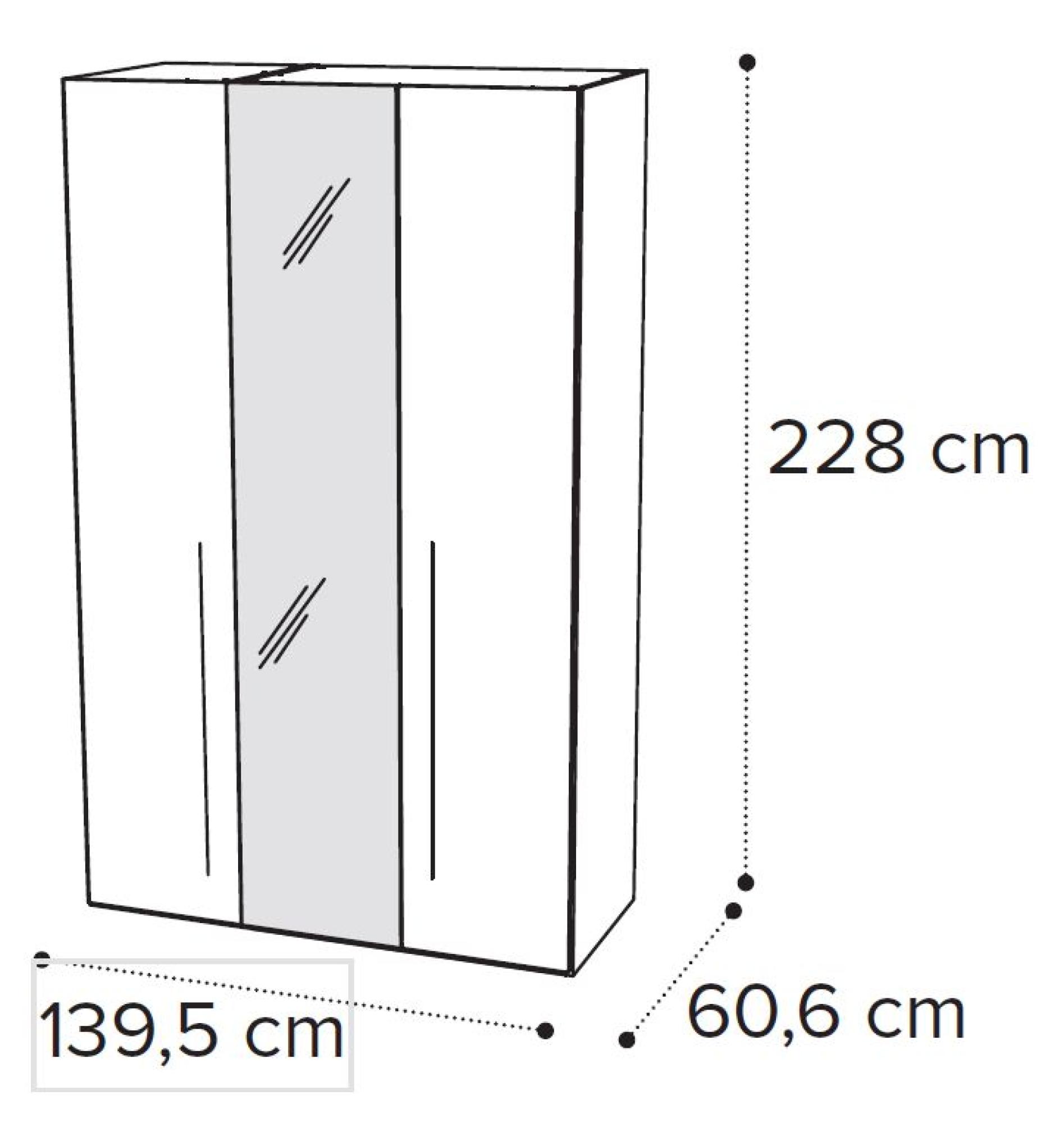 3 Door 1 Mirror Door