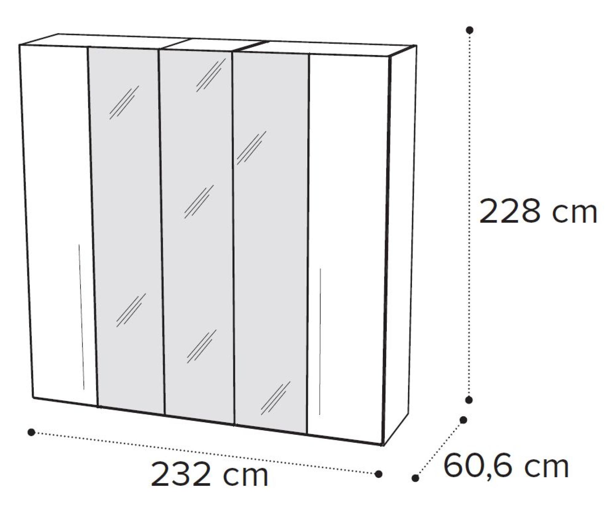 5 Door 3 Mirror Door