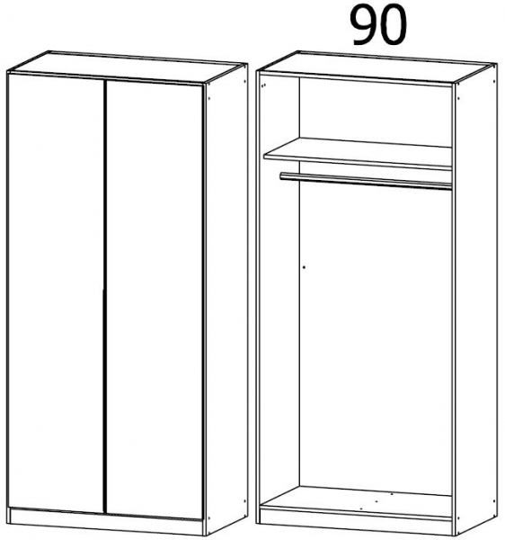03P9 : 2 Door Wardrobe