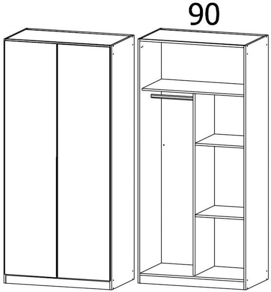03Q1 : 2 Door Wardrobe