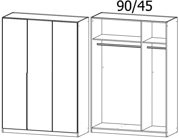 03Q4 : 3 Door Wardrobe