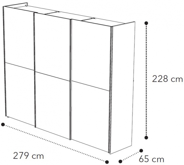 3 Door Sliding Wardrobe